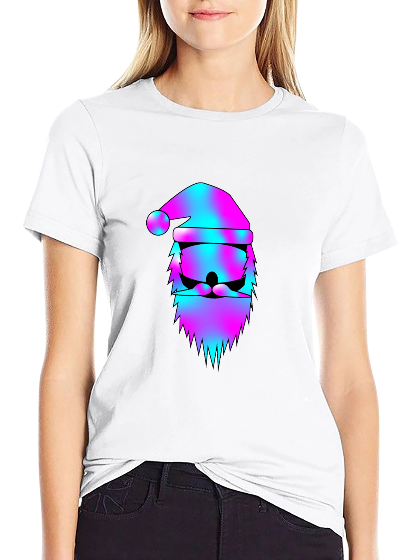 Vaporwave Santa Claus Graphic Tee