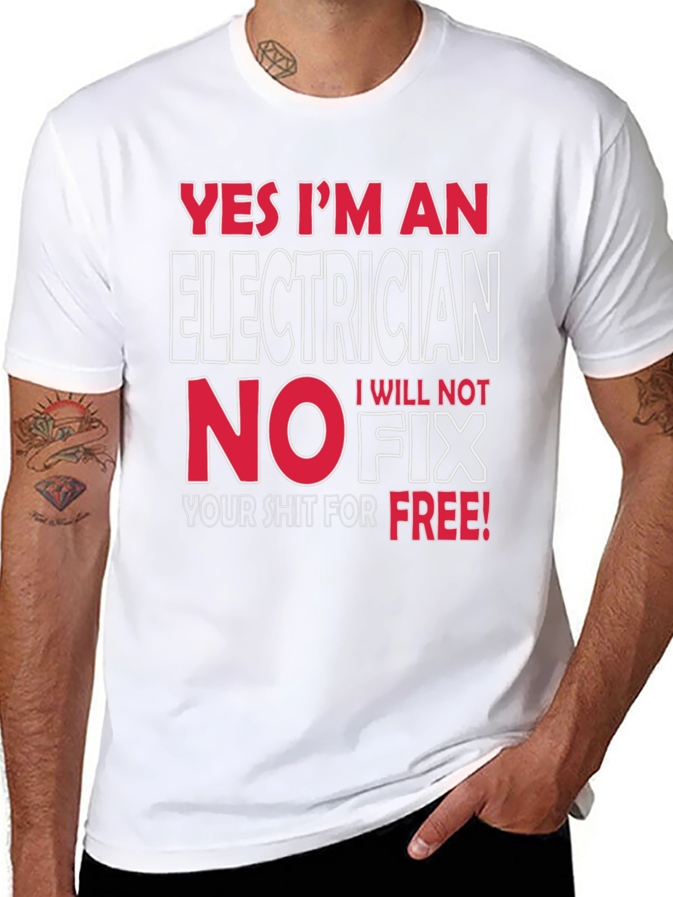 Electrician Humor Graphic T-Shirt