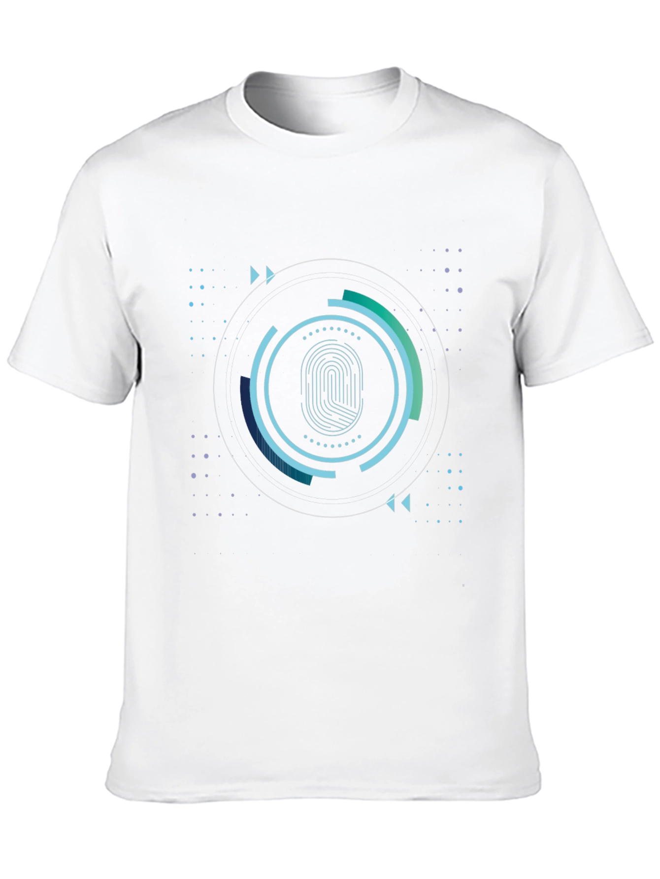 Tech Fingerprint Graphic Black T-Shirt