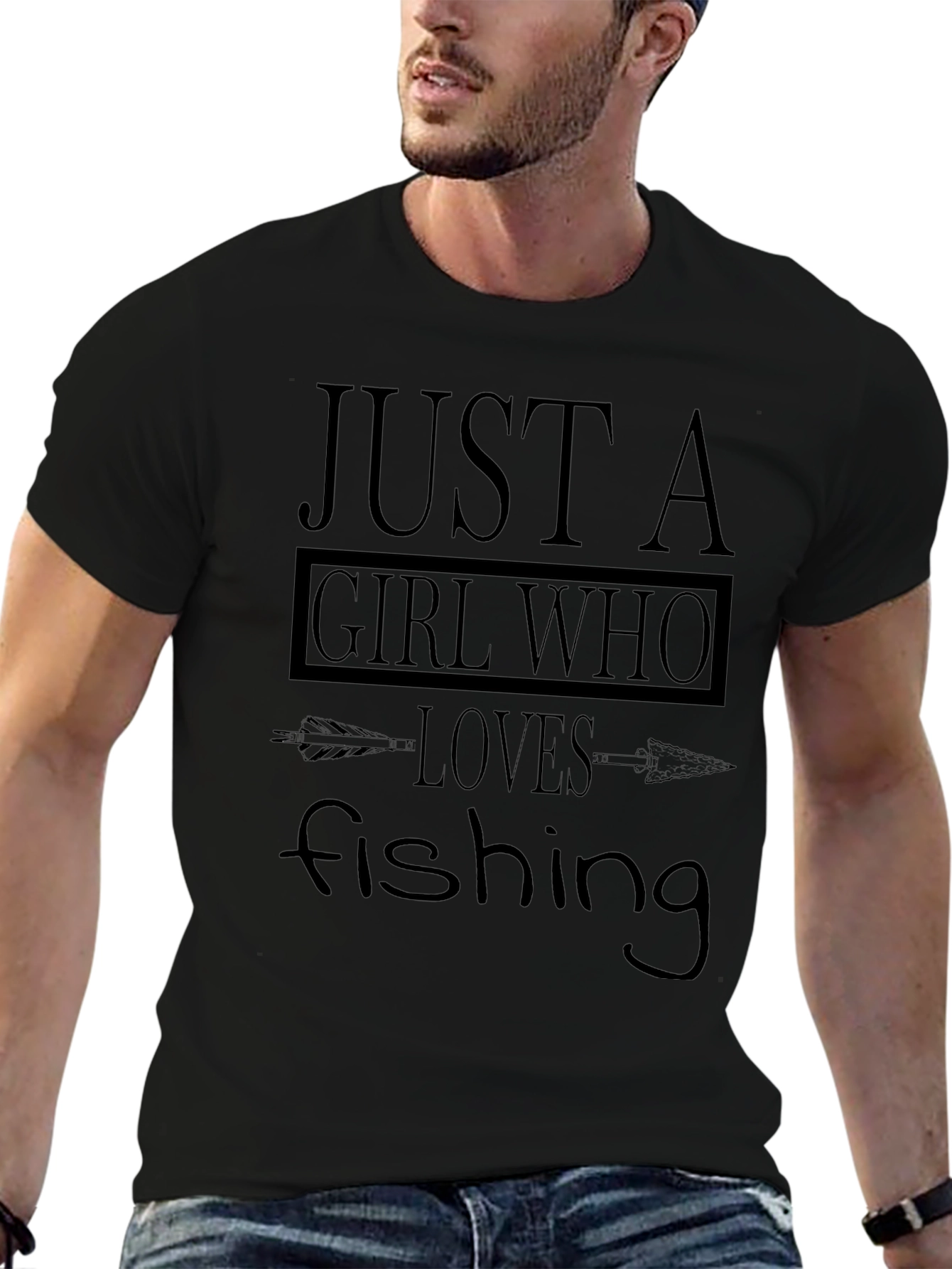 Girl Who Loves Fishing Graphic T-Shirt