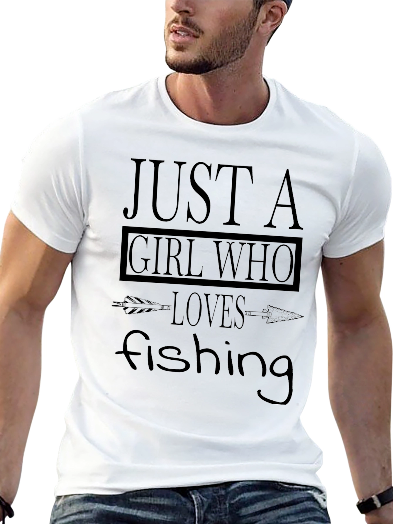 Girl Who Loves Fishing Graphic T-Shirt