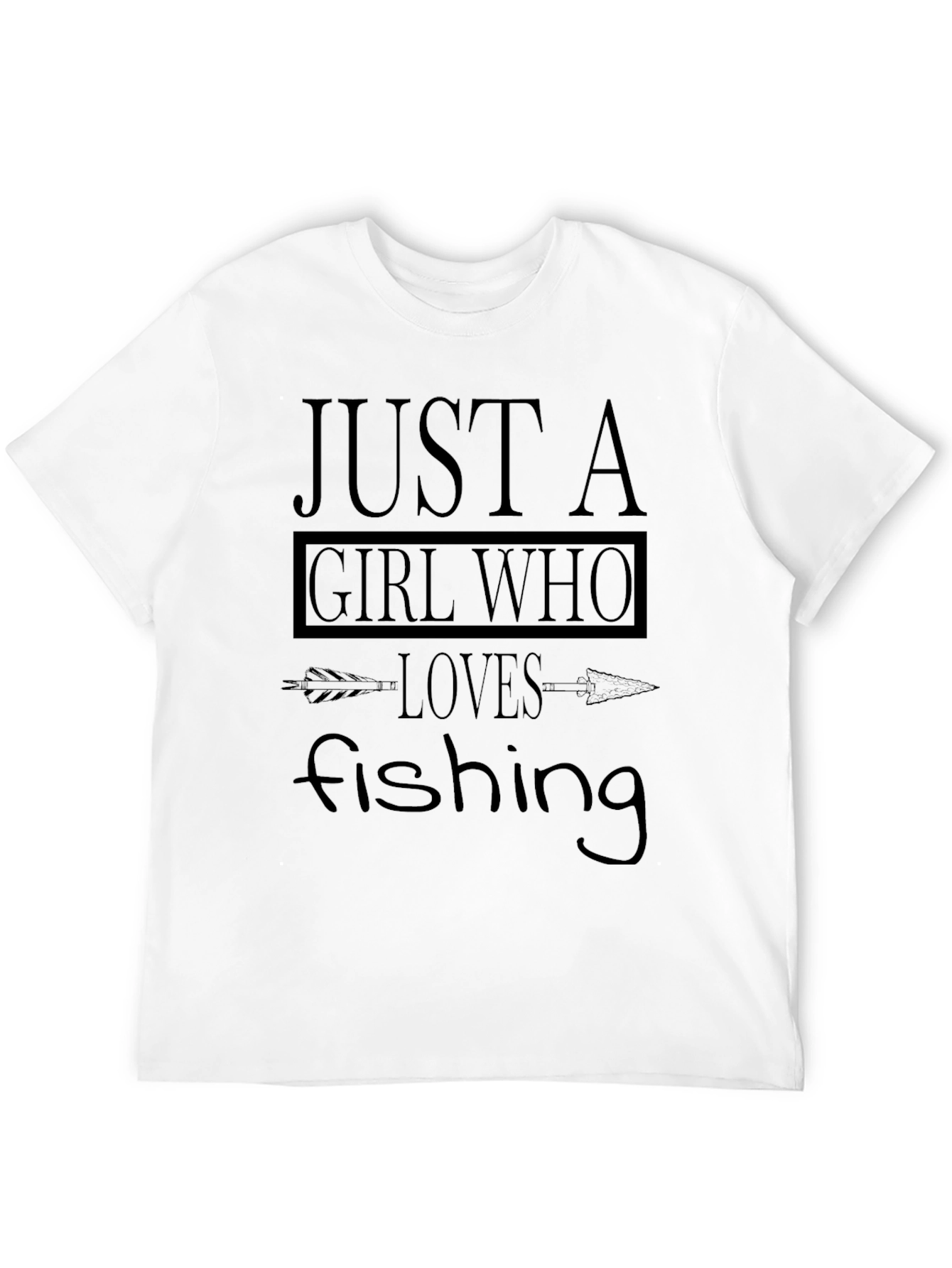 Girl Who Loves Fishing Graphic T-Shirt