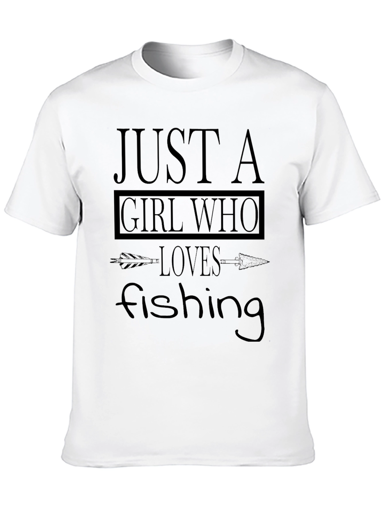 Girl Who Loves Fishing Graphic T-Shirt