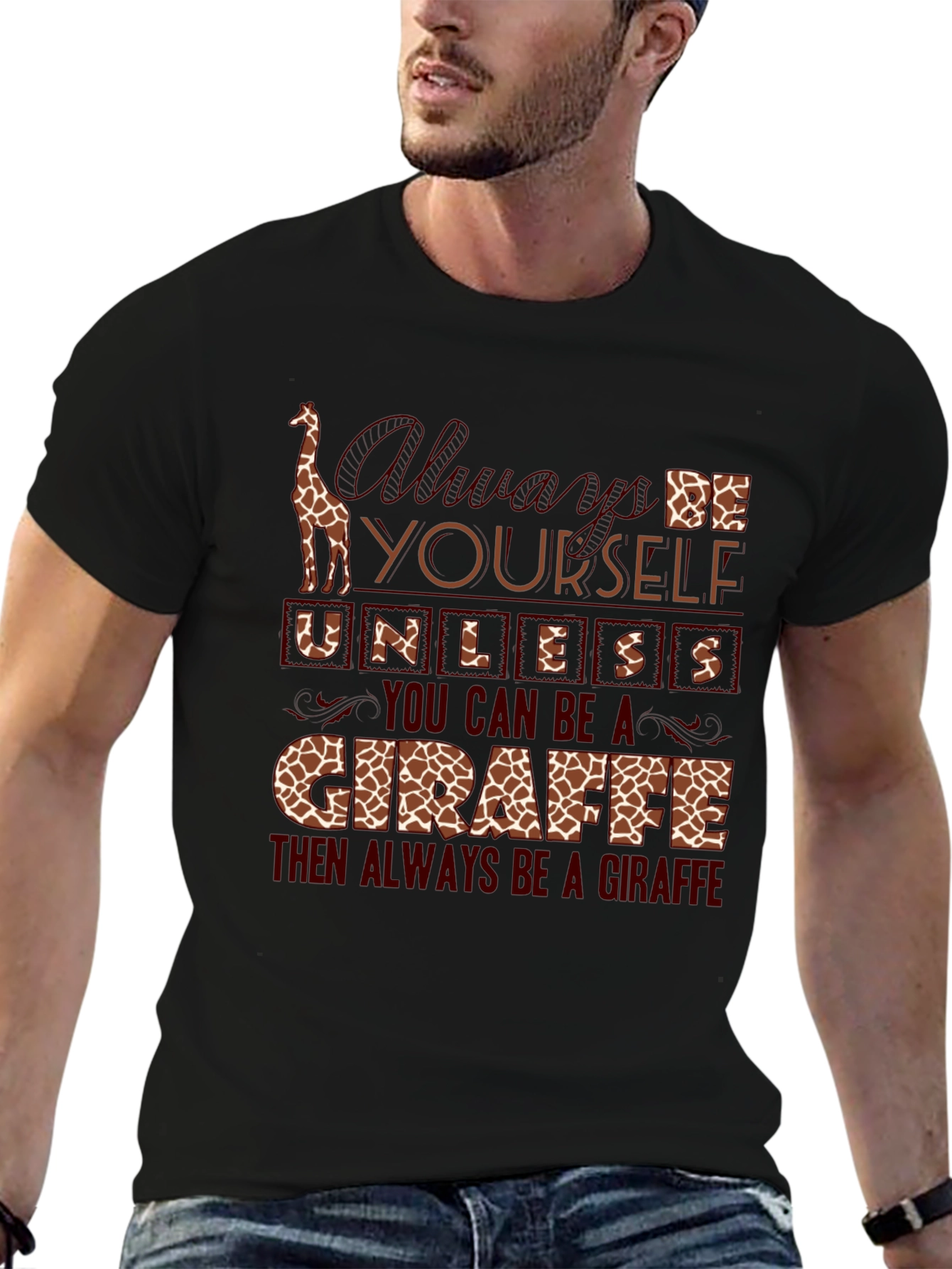 Giraffe Lover T-Shirt - Always Be Yourself Graphic Tee