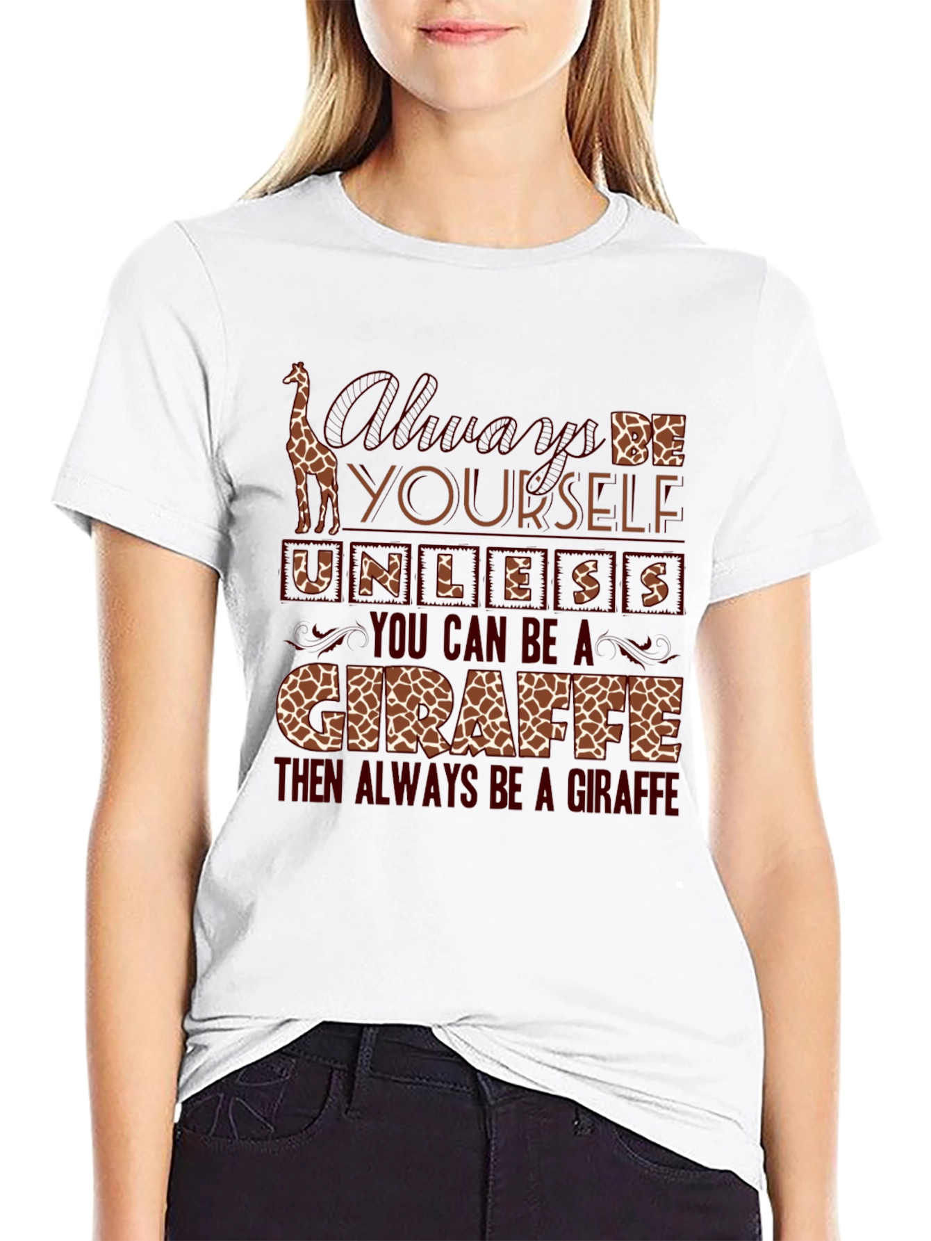 Giraffe Lover T-Shirt - Always Be Yourself Graphic Tee