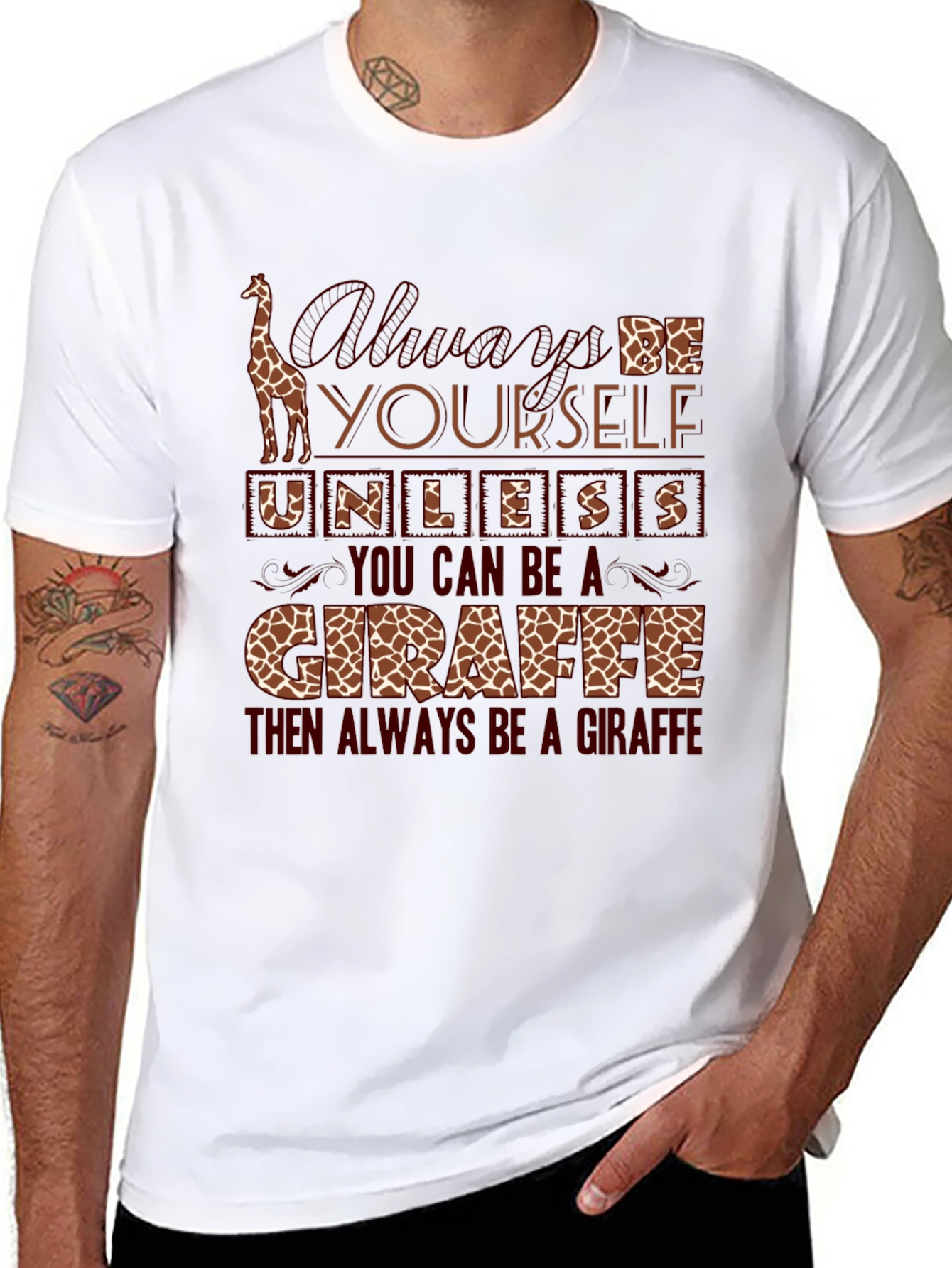 Giraffe Lover T-Shirt - Always Be Yourself Graphic Tee