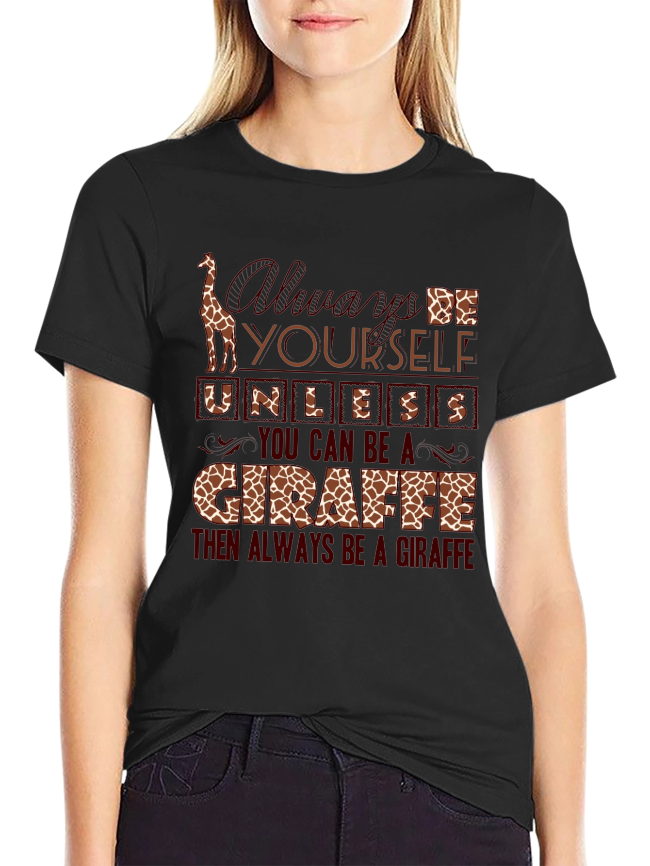 Giraffe Lover T-Shirt - Always Be Yourself Graphic Tee