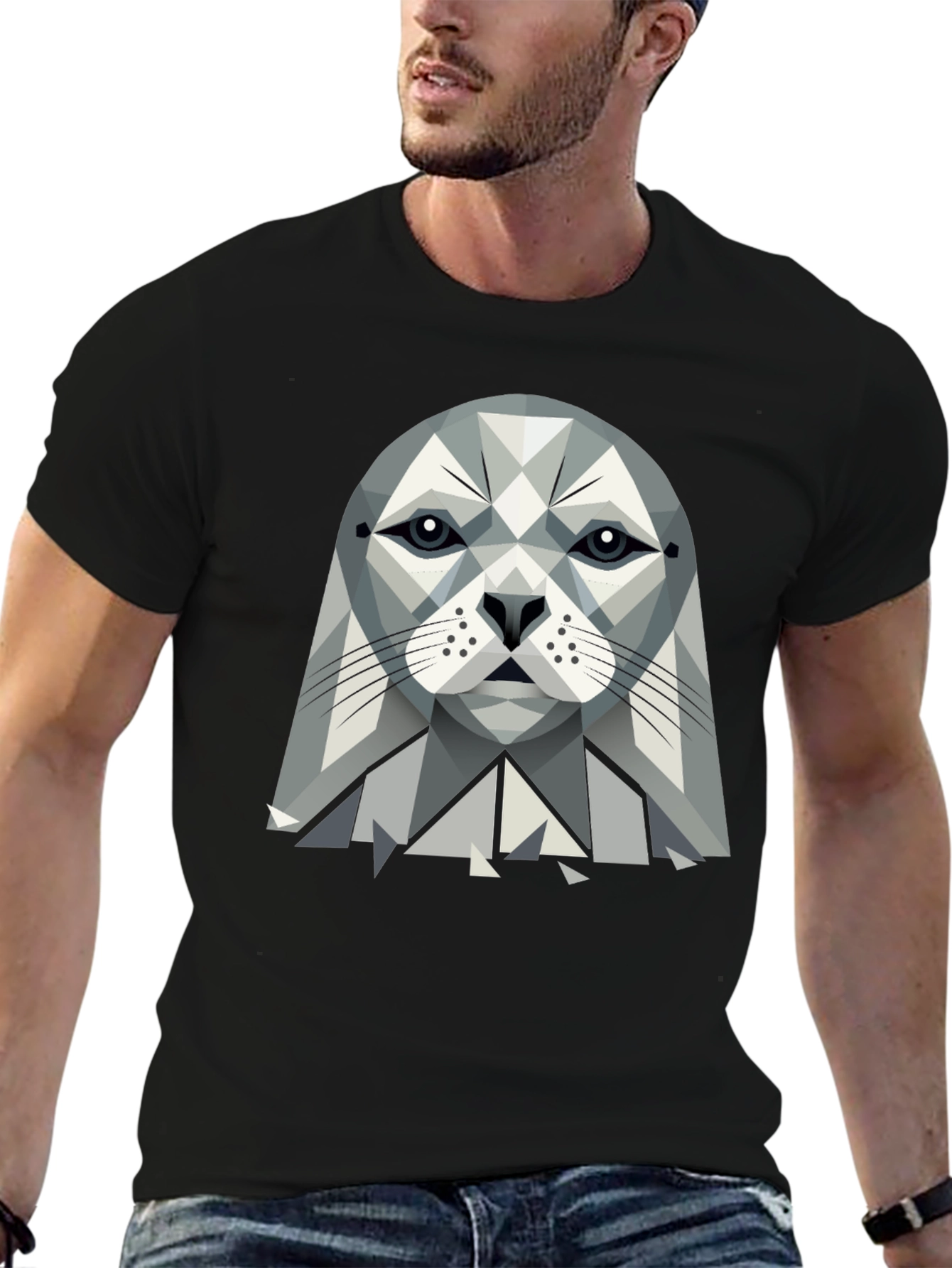 Geometric Seal T-Shirt - Modern Graphic Tee