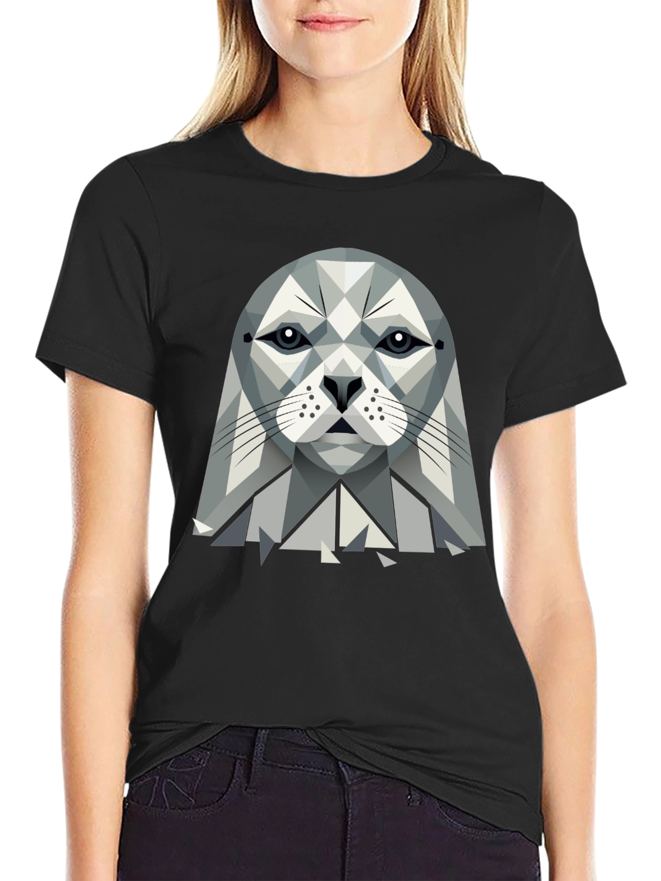 Geometric Seal T-Shirt - Modern Graphic Tee