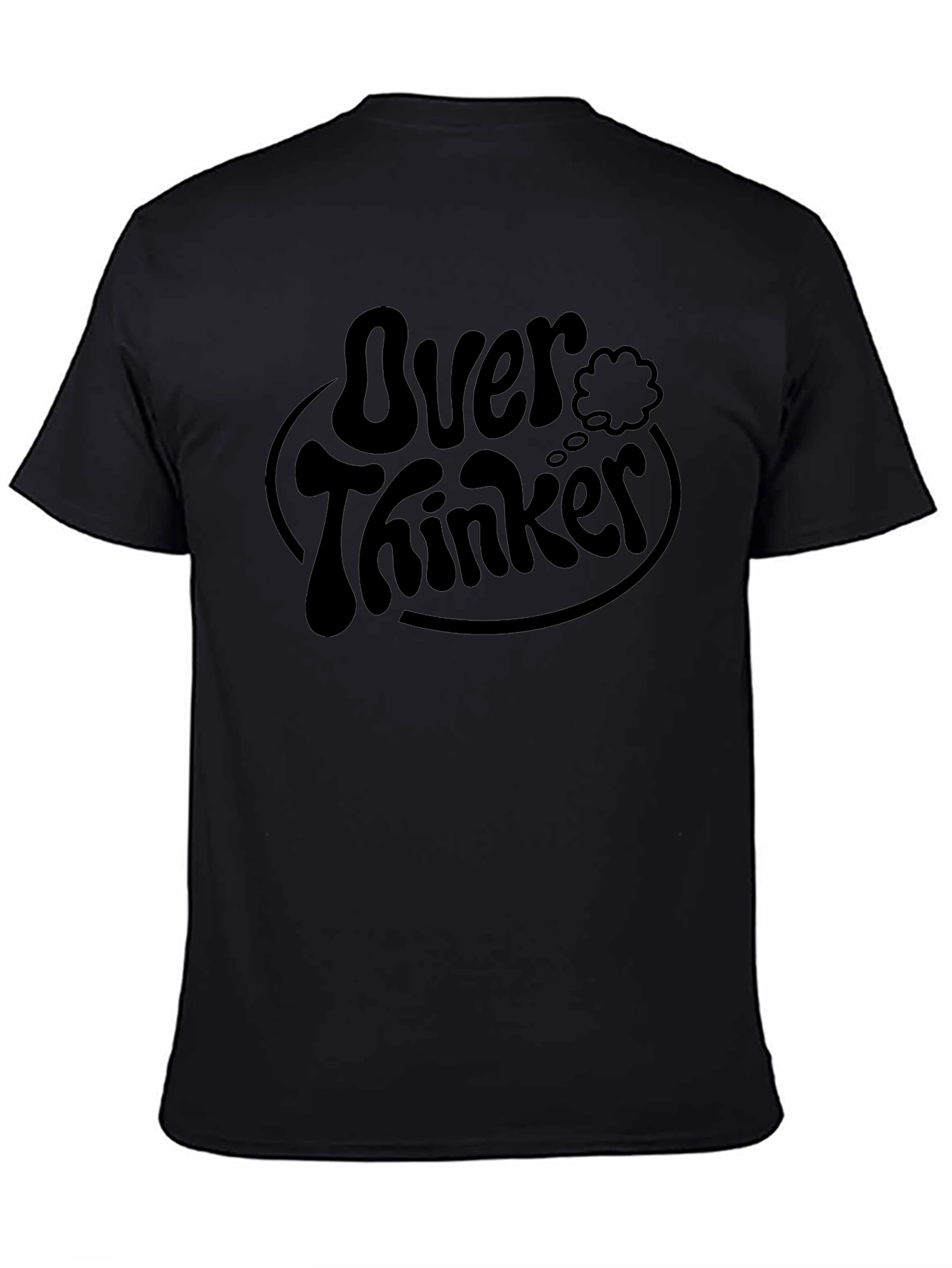 Over Thinker Black Graphic Tee