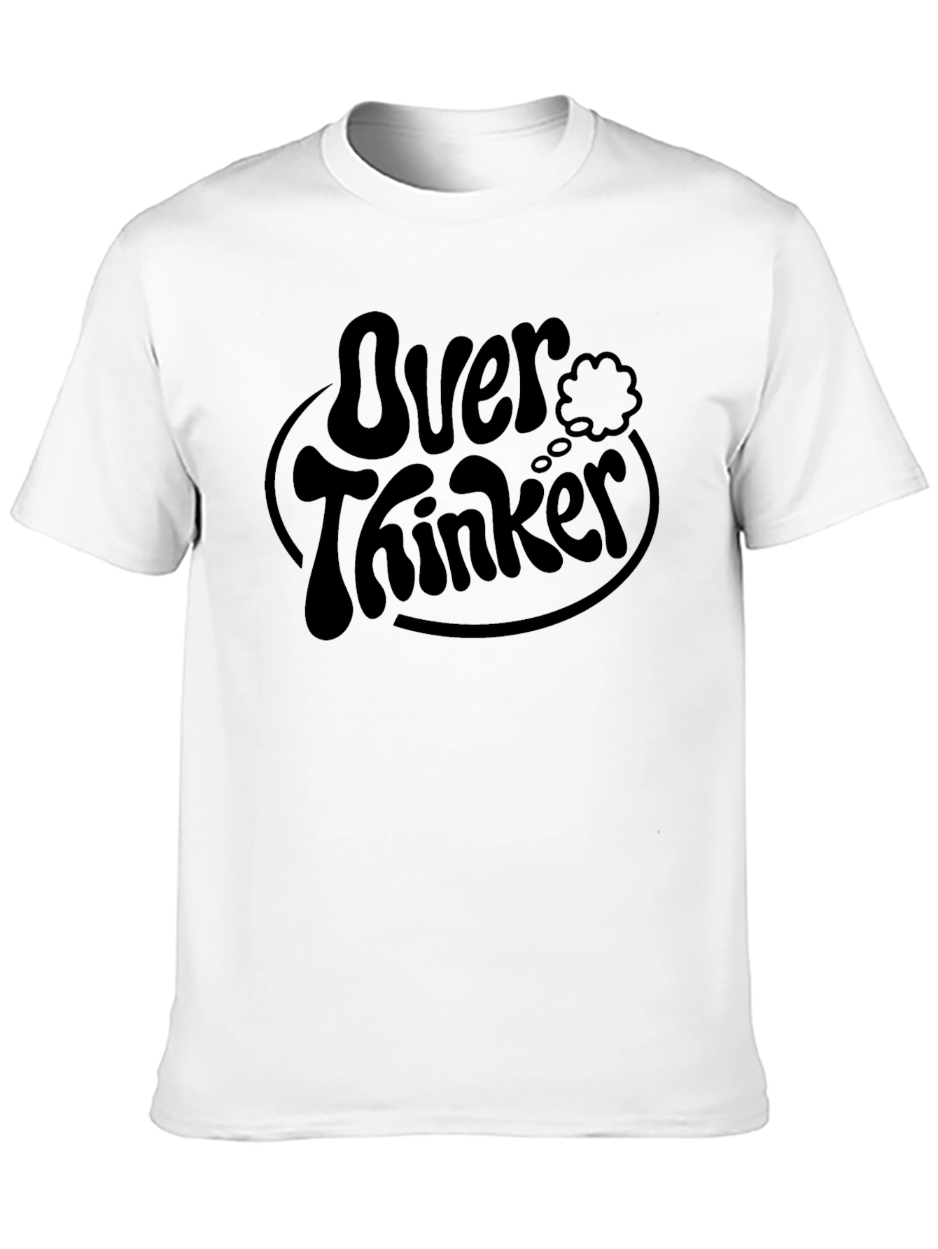 Over Thinker Black Graphic Tee