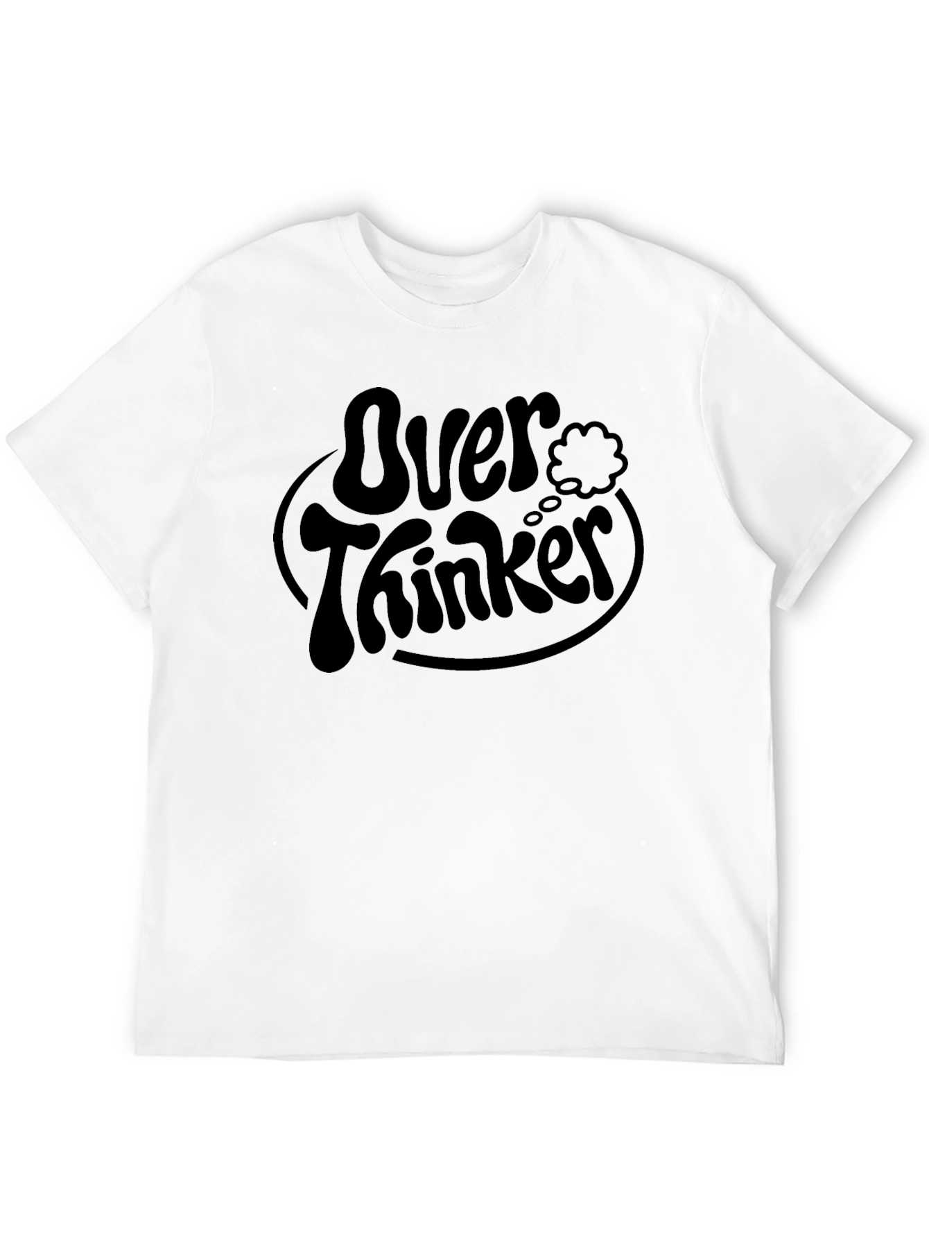 Over Thinker Black Graphic Tee