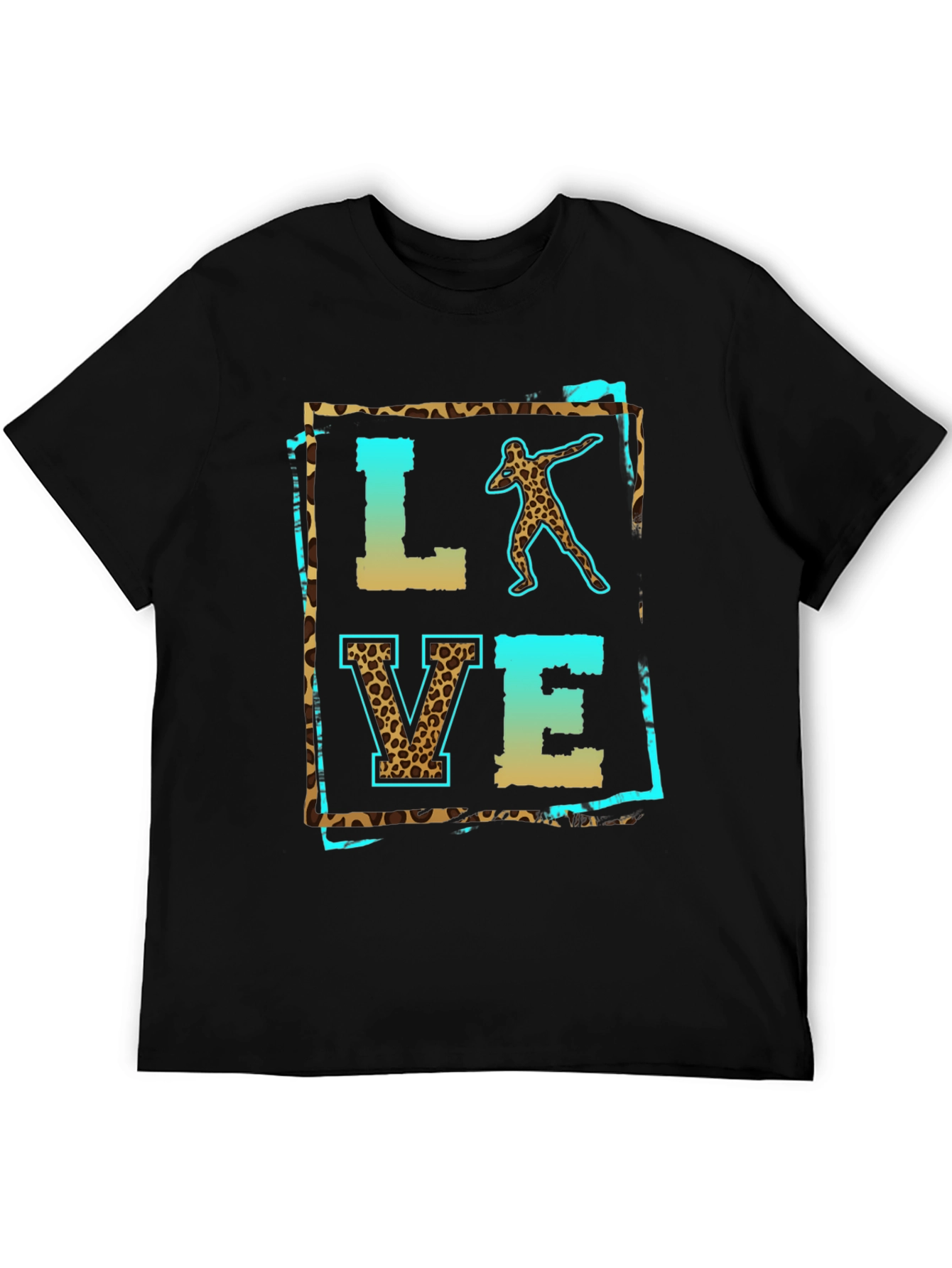 Leopard Print LOVE Shot Put T-Shirt