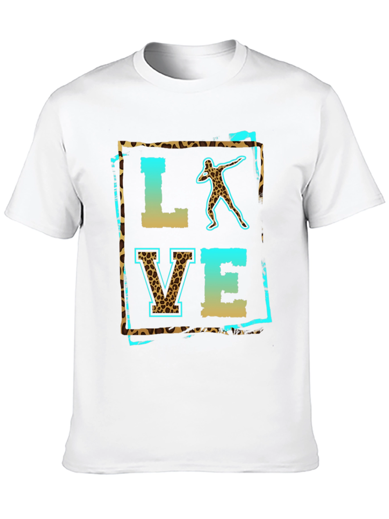 Leopard Print LOVE Shot Put T-Shirt
