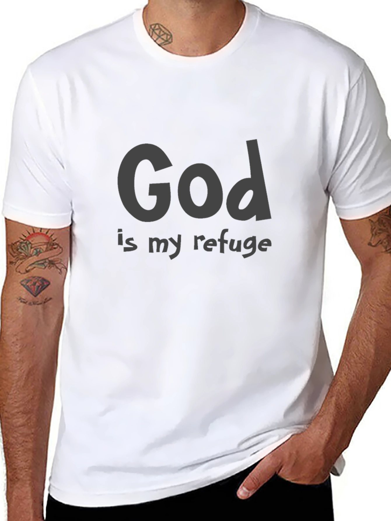 God Is My Refuge Tee - Christian Faith T-Shirt