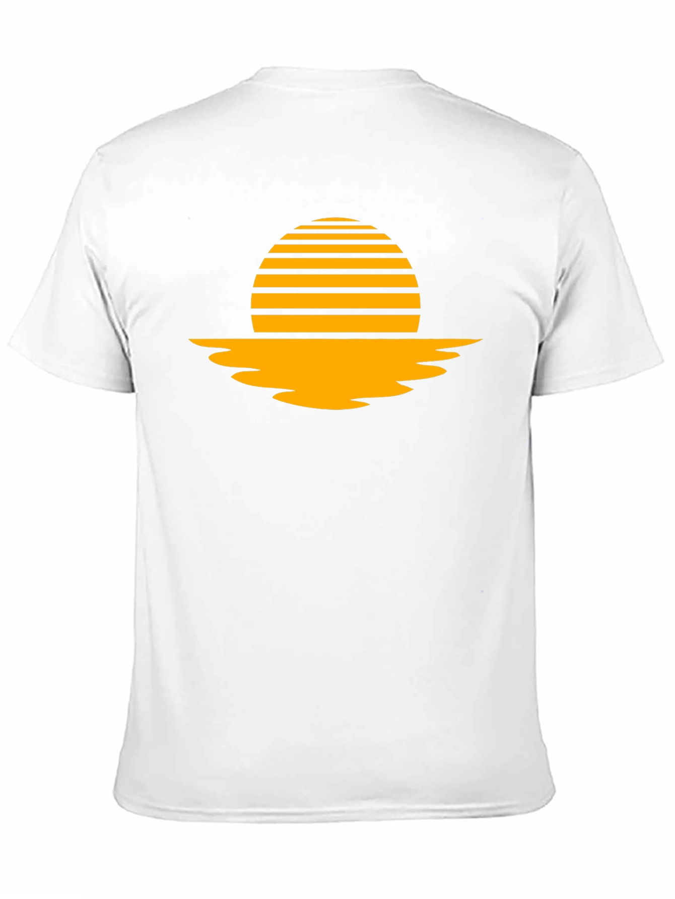Retro Sunset Graphic Tee - Black Cotton Blend