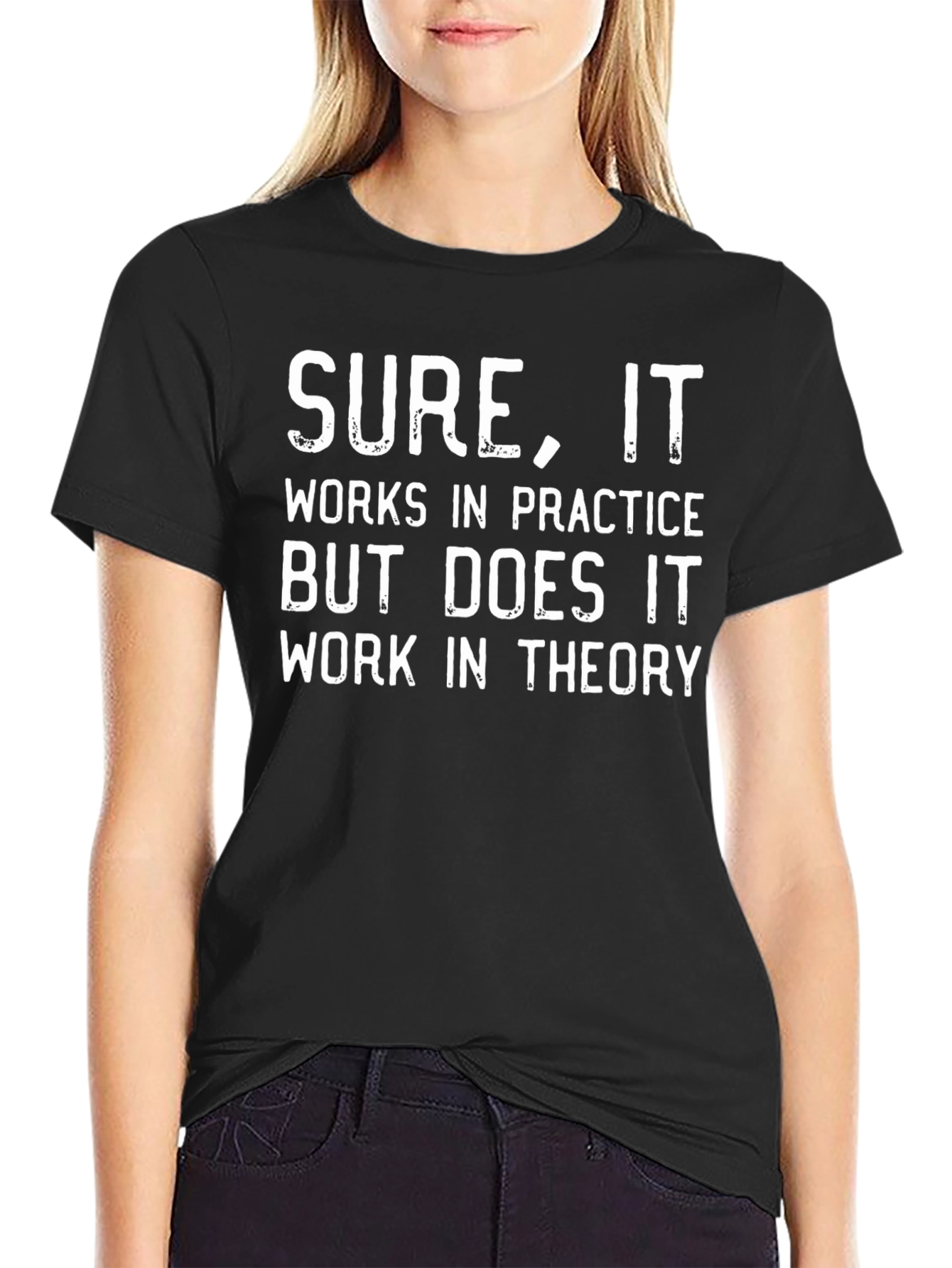 Sure It Works Black Graphic Tee