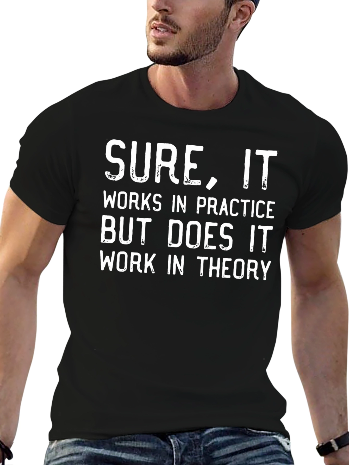 Sure It Works Black Graphic Tee