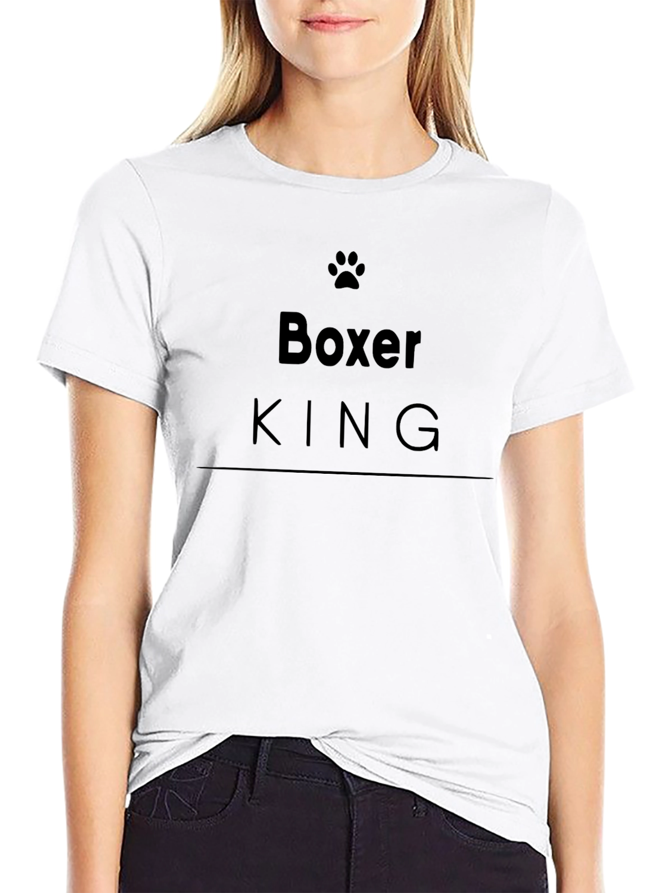 Boxer King Mens Black Graphic T-Shirt