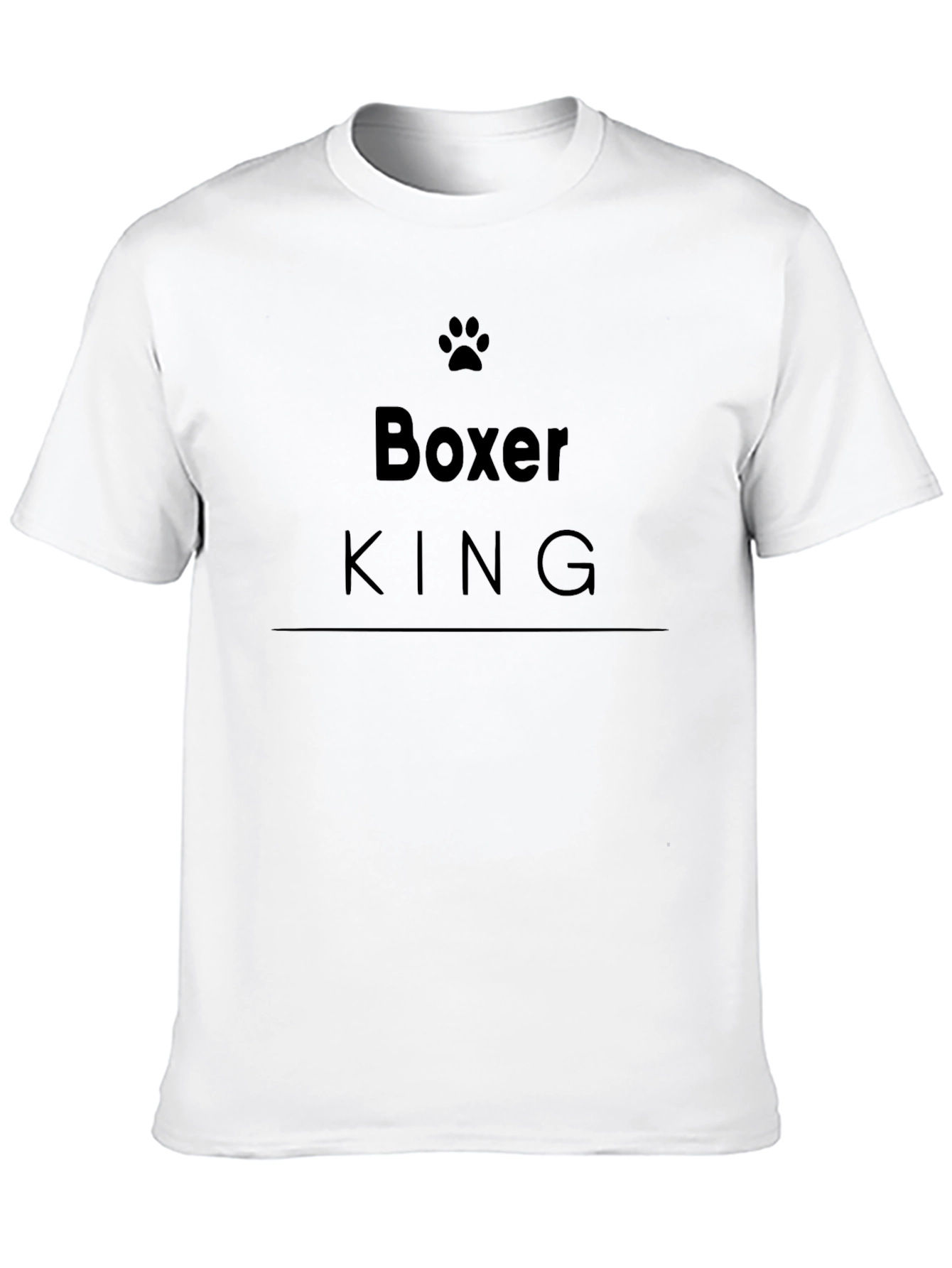 Boxer King Mens Black Graphic T-Shirt