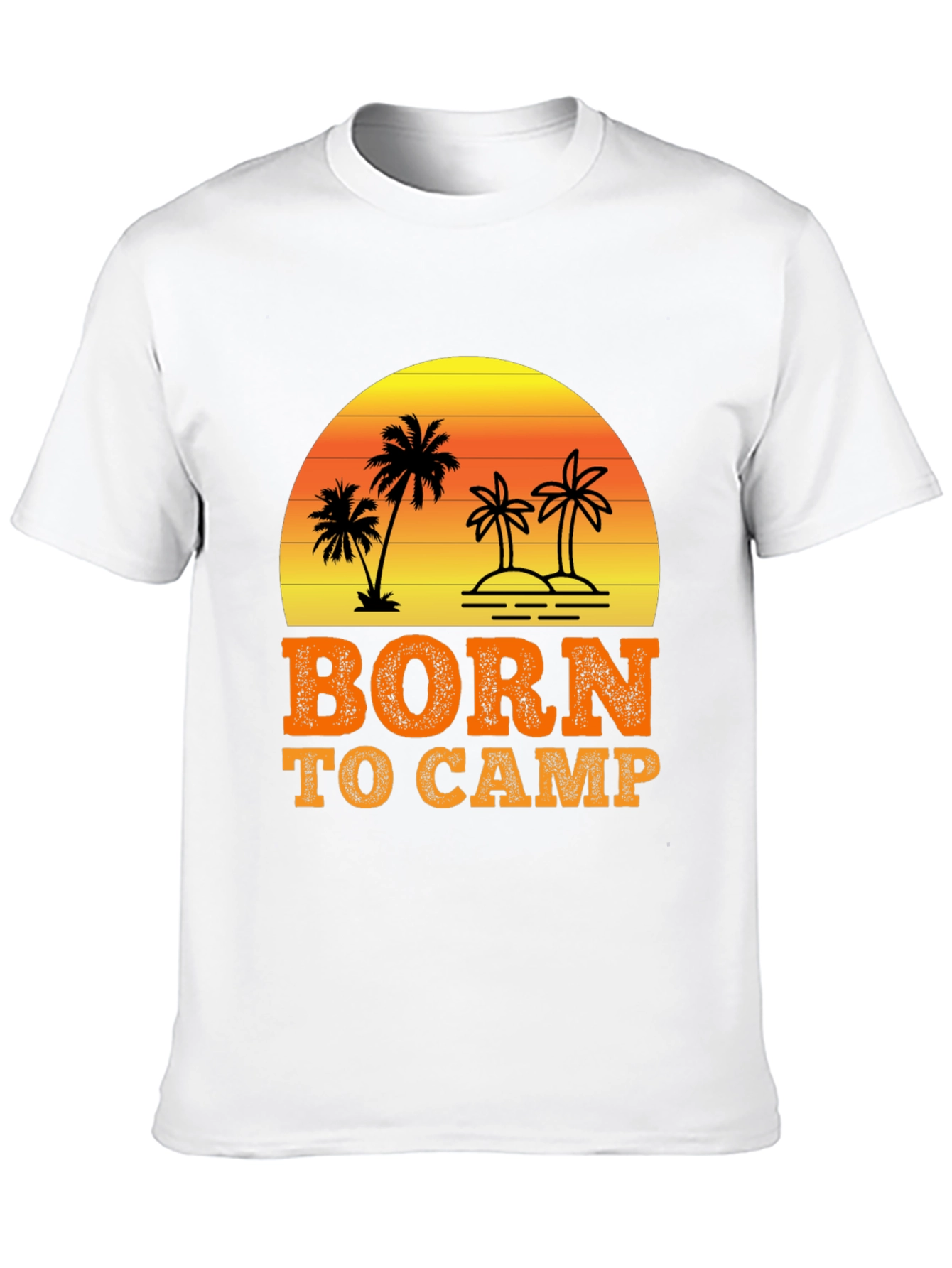 Born to Camp T-Shirt: Island Sunset Graphic Tee