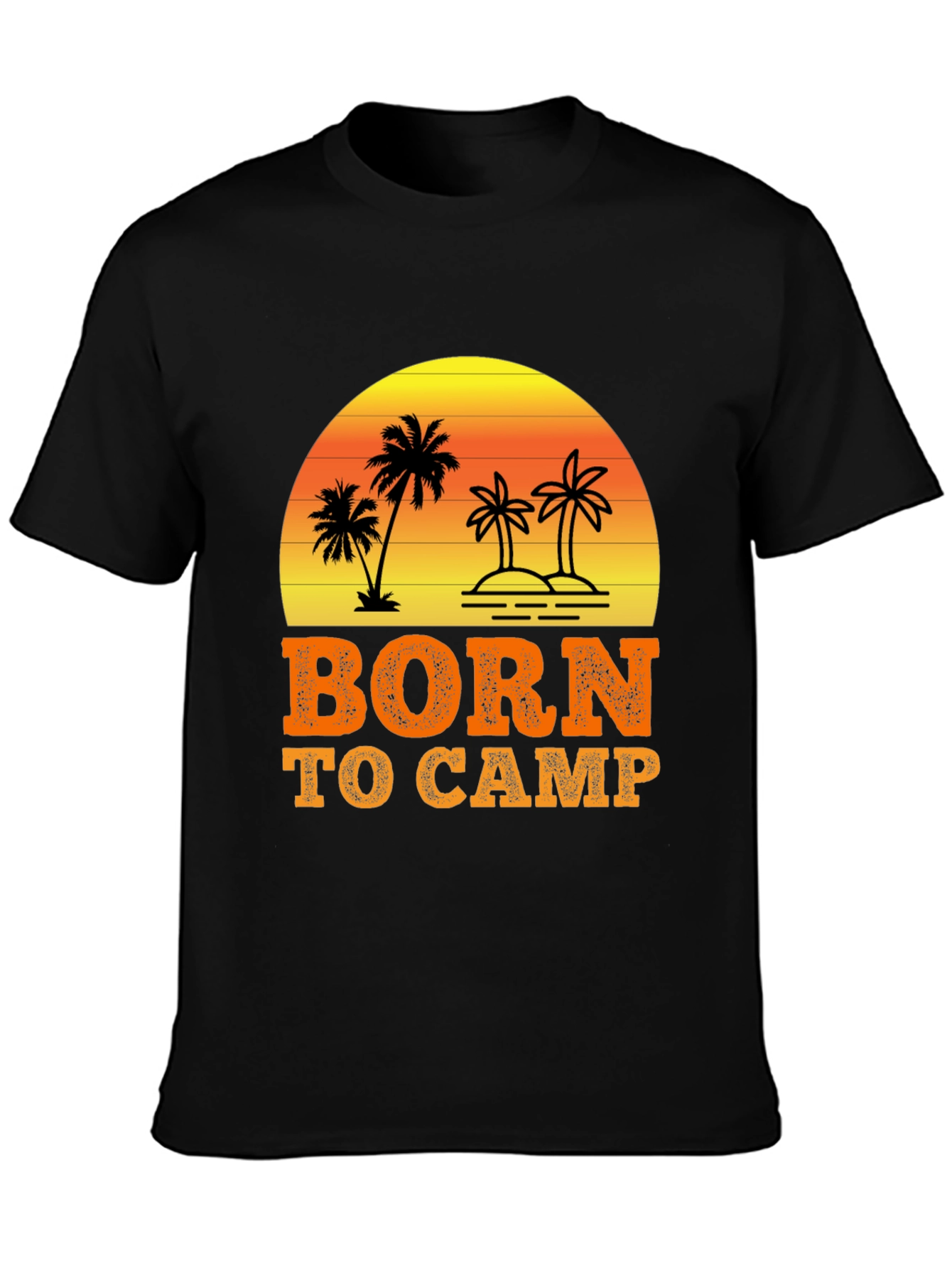 Born to Camp T-Shirt: Island Sunset Graphic Tee