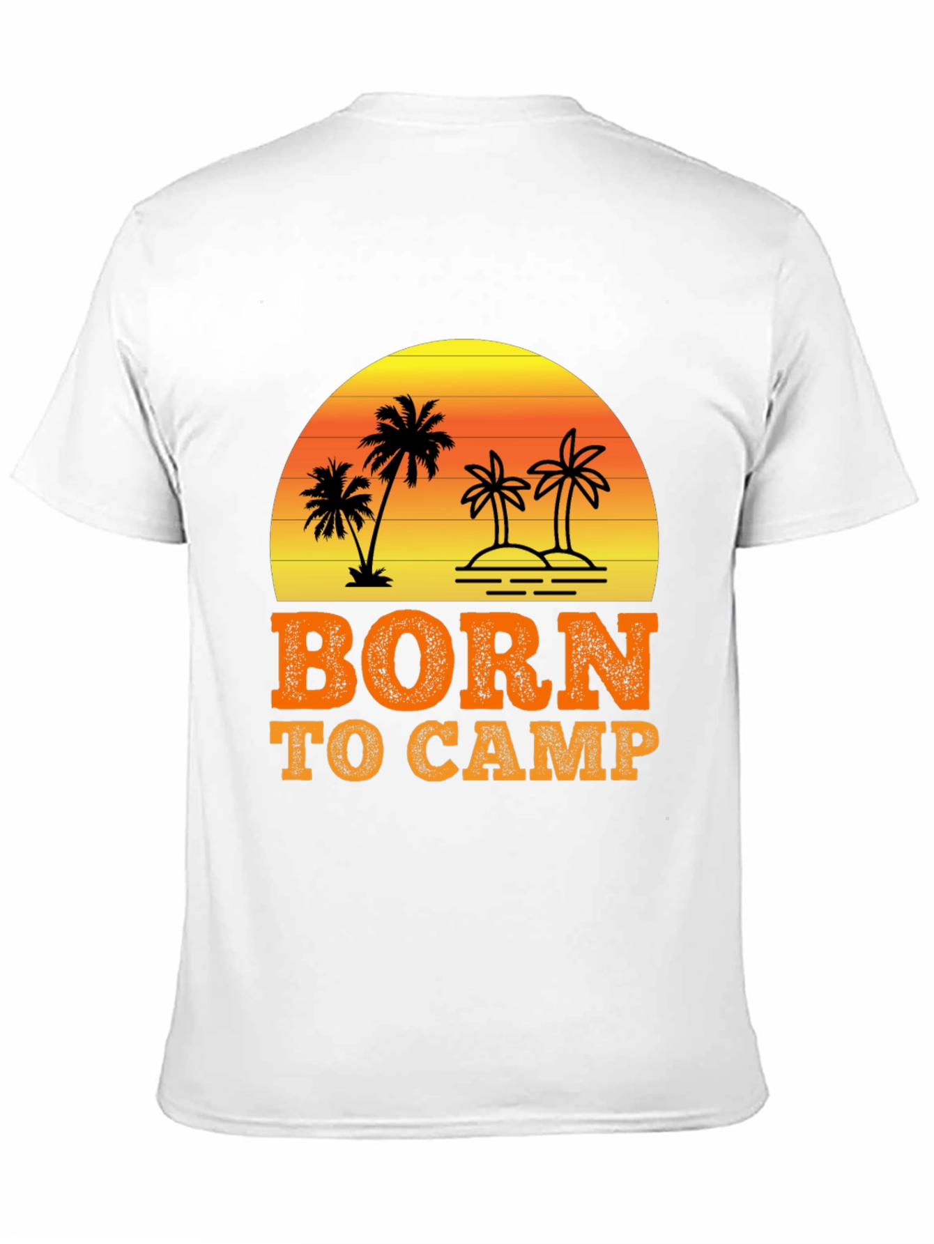 Born to Camp T-Shirt: Island Sunset Graphic Tee