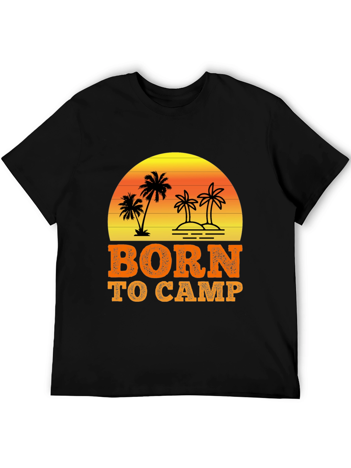 Born to Camp T-Shirt: Island Sunset Graphic Tee