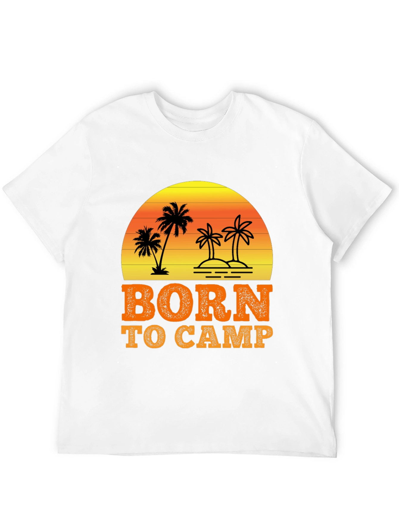 Born to Camp T-Shirt: Island Sunset Graphic Tee