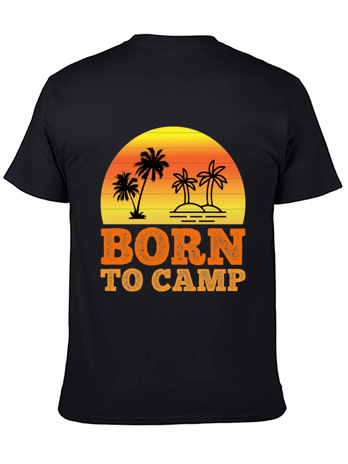 Born to Camp T-Shirt: Island Sunset Graphic Tee