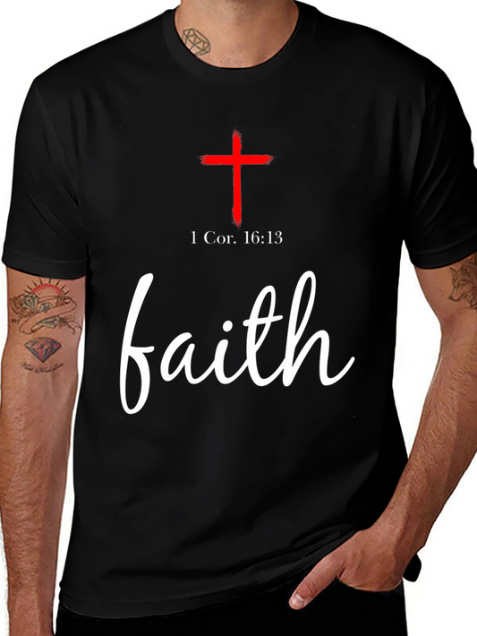 Faith Christian T-Shirt 1 Cor. 16:13 Religious Tee