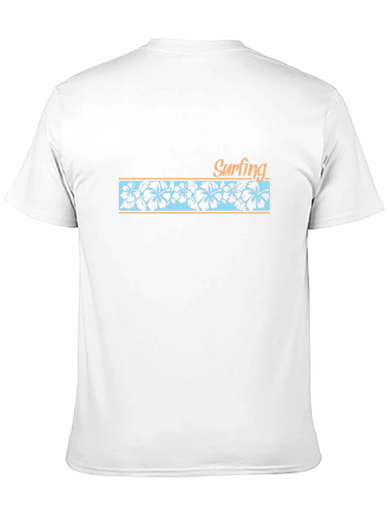 Surfing Floral Graphic T-Shirt - Black