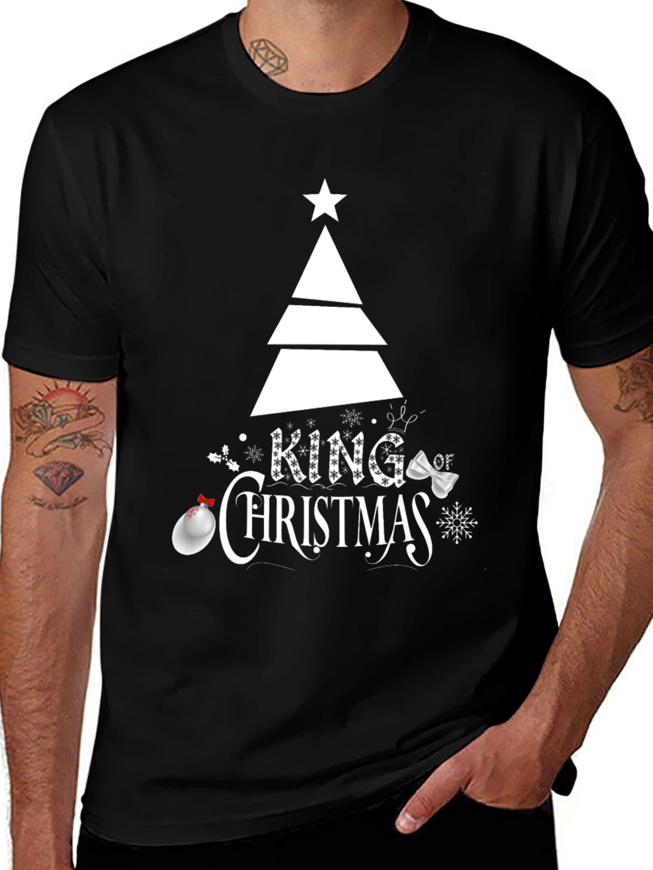 King of Christmas Graphic Tee - Holiday Season Apparel