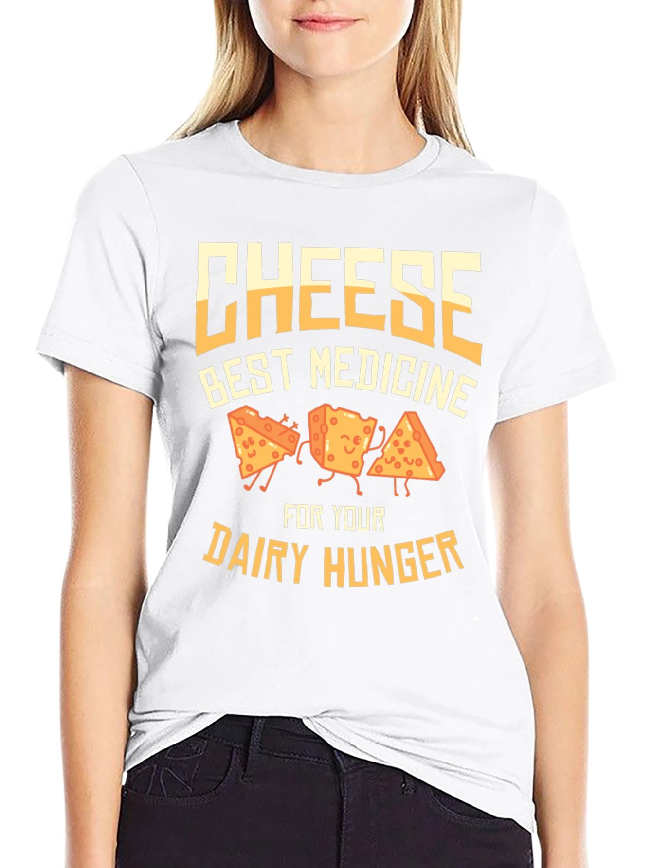 Cheese Best Medicine Funny Graphic T-Shirt