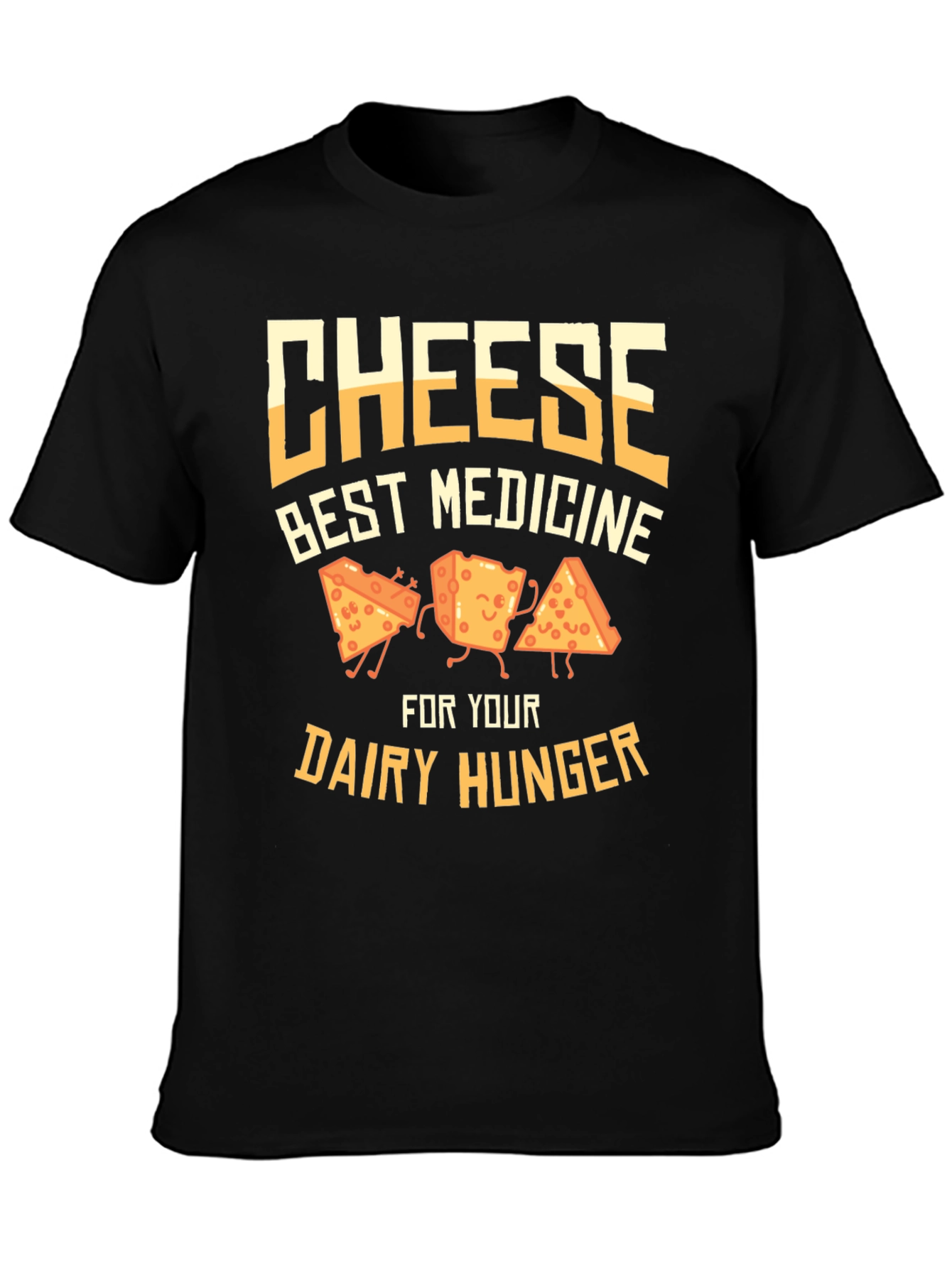 Cheese Best Medicine Funny Graphic T-Shirt