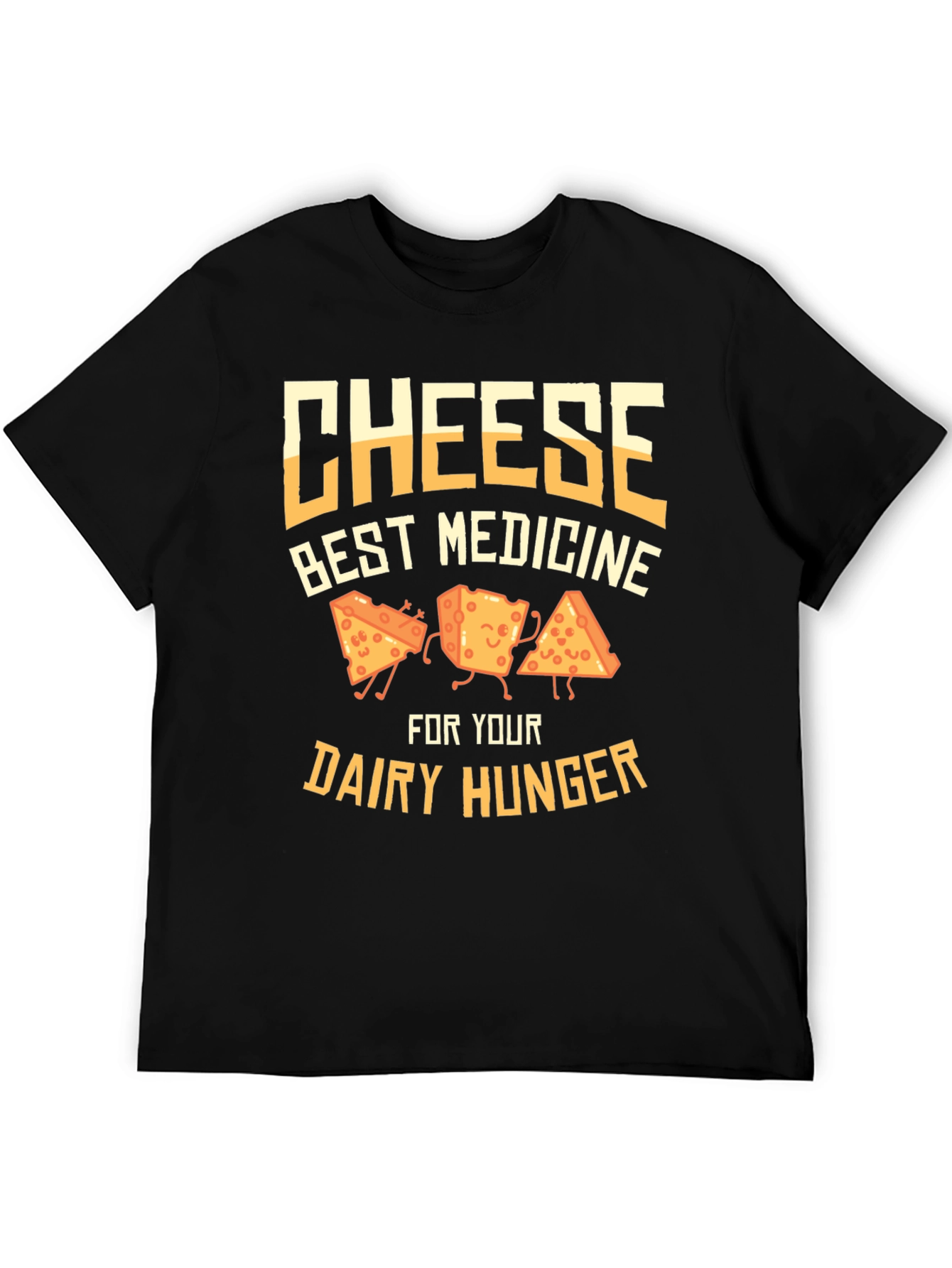 Cheese Best Medicine Funny Graphic T-Shirt