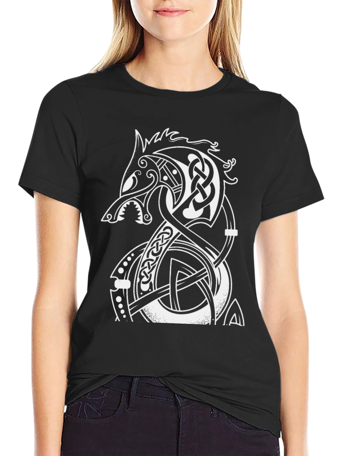 Viking Wolf T-Shirt - Norse Mythology Fenrir Tee