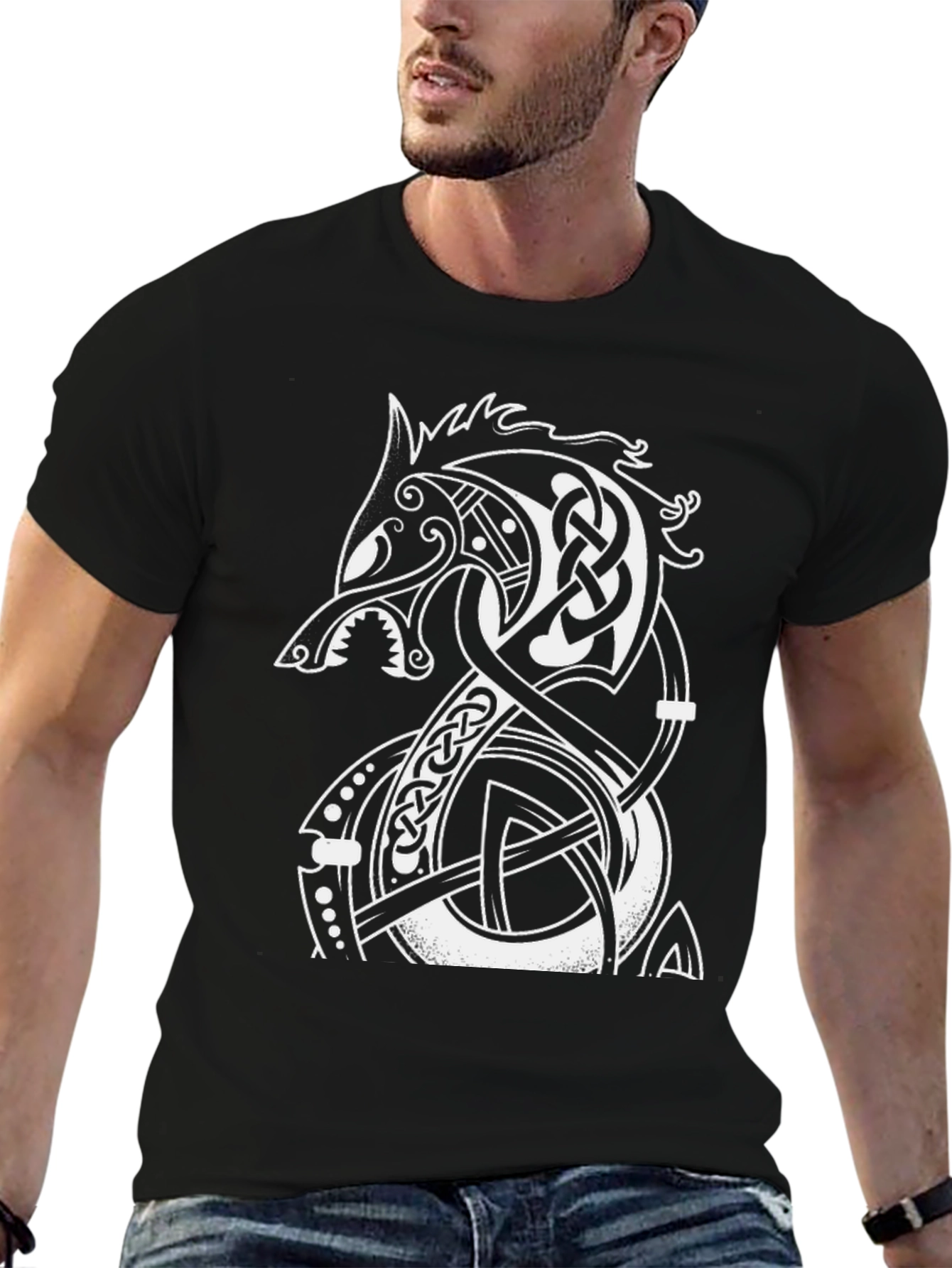 Viking Wolf T-Shirt - Norse Mythology Fenrir Tee