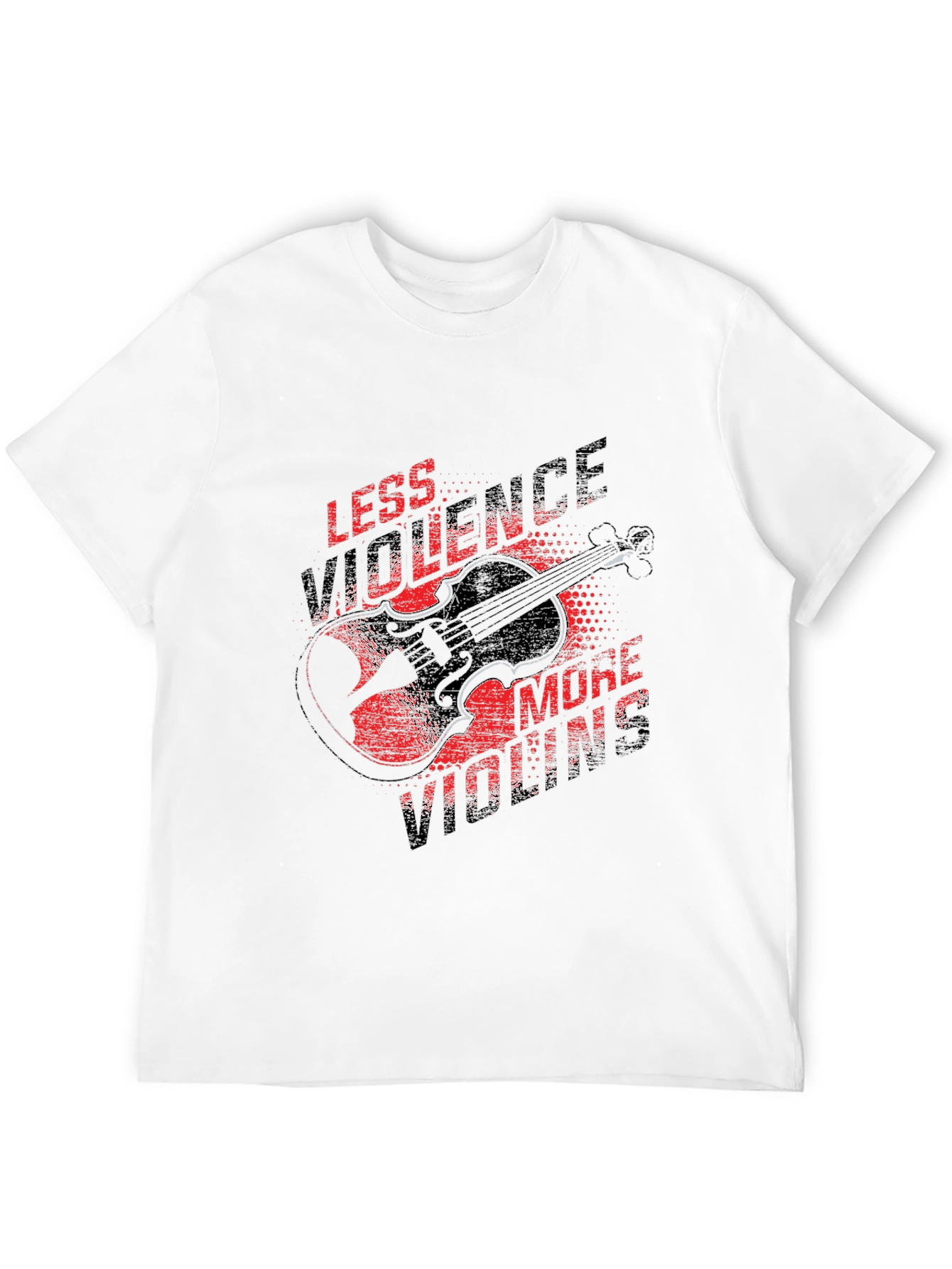 Less Violence More Violins Black T-Shirt