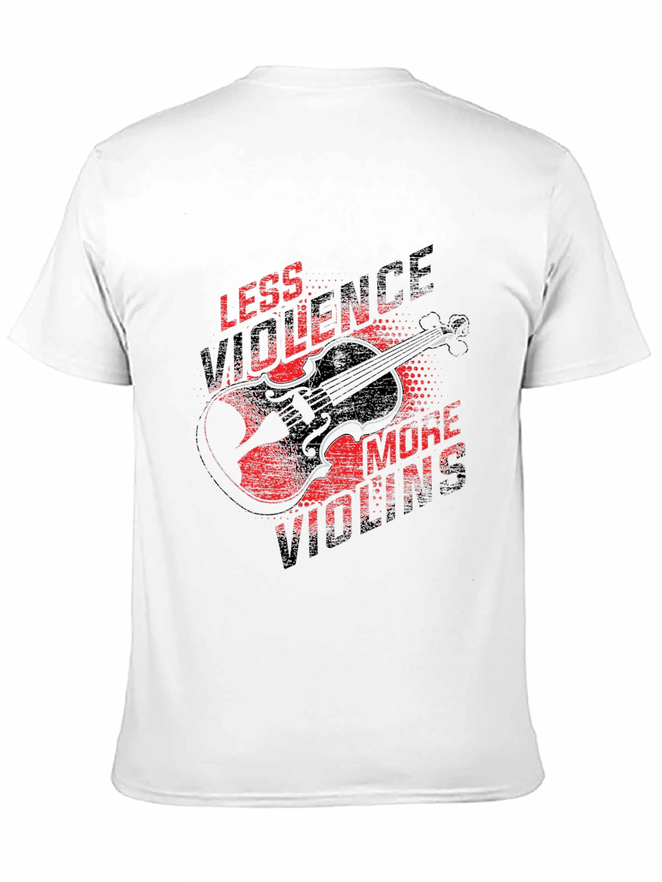 Less Violence More Violins Black T-Shirt
