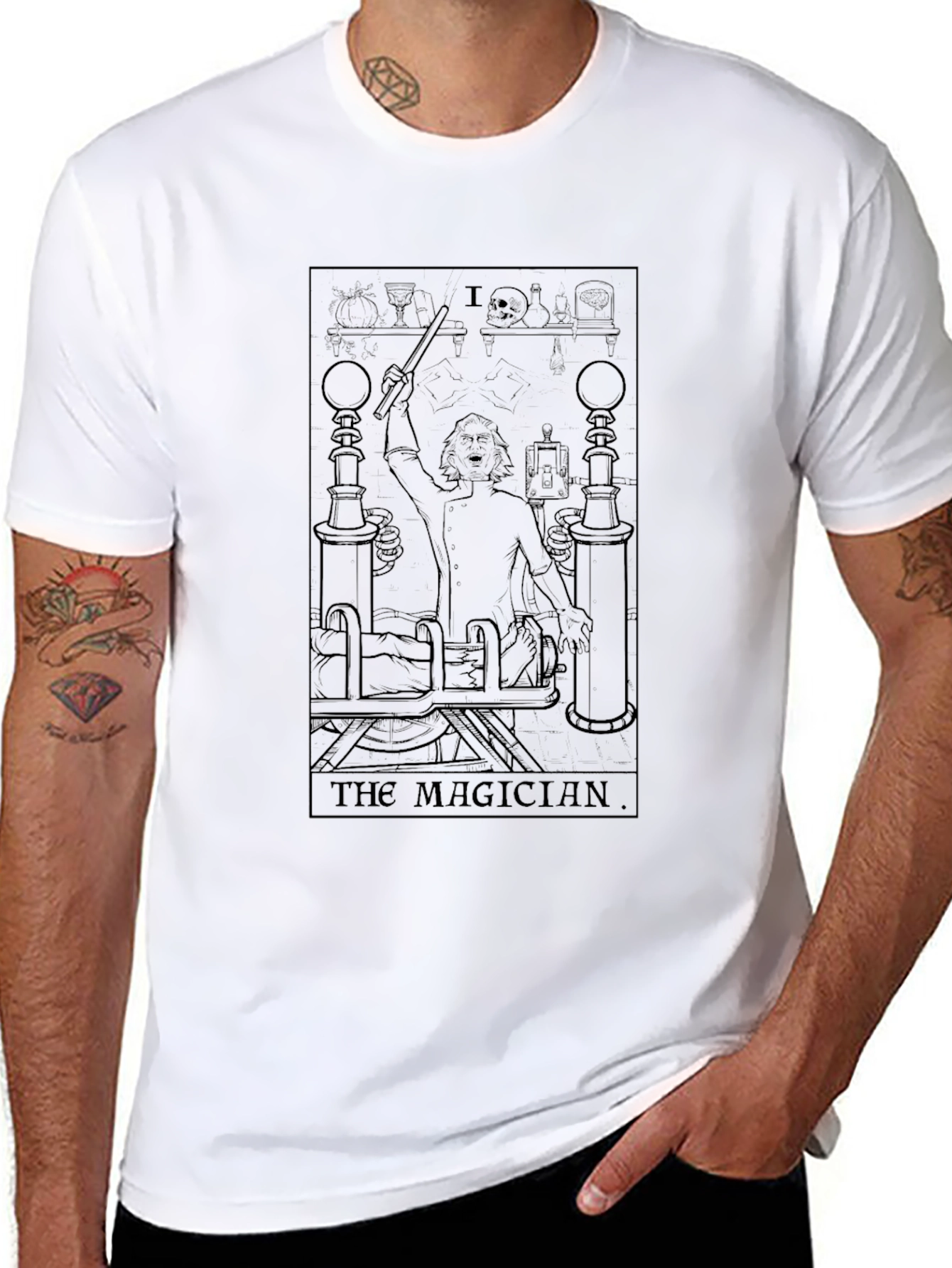 The Magician Tarot Card Graphic Print T-Shirt