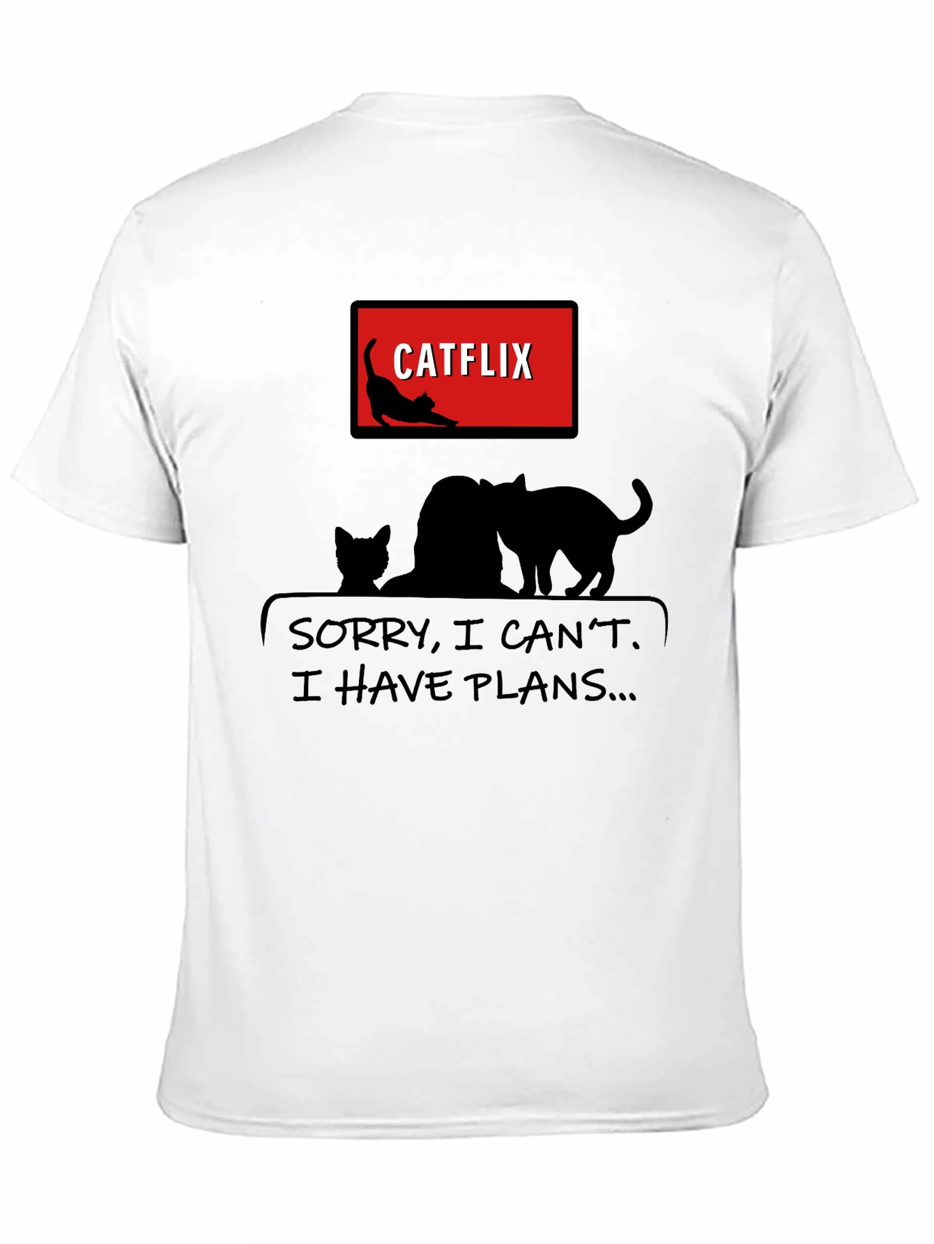 Catflix & Chill Black T-Shirt