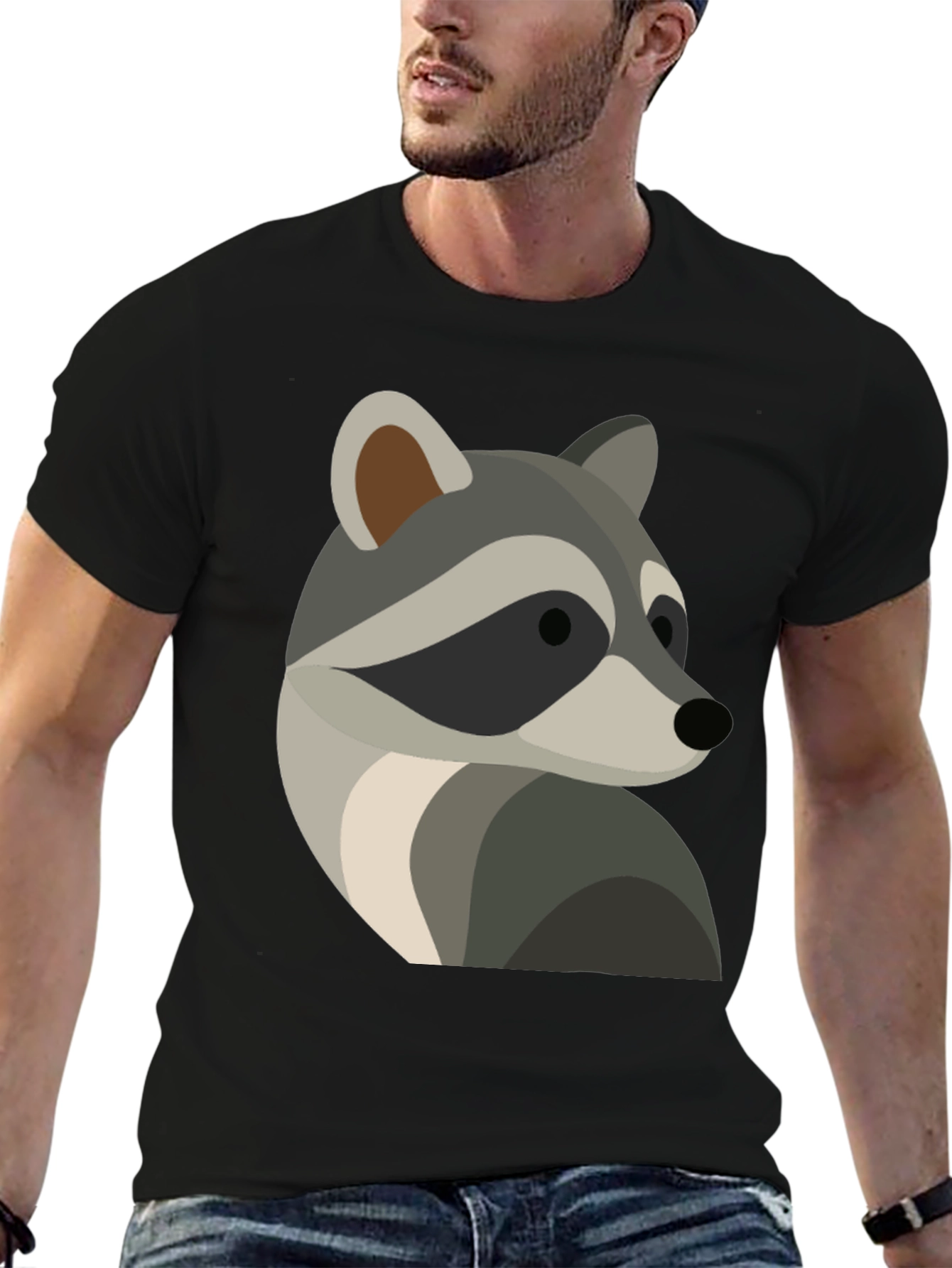 Raccoon Graphic Tee - Cool Animal Design