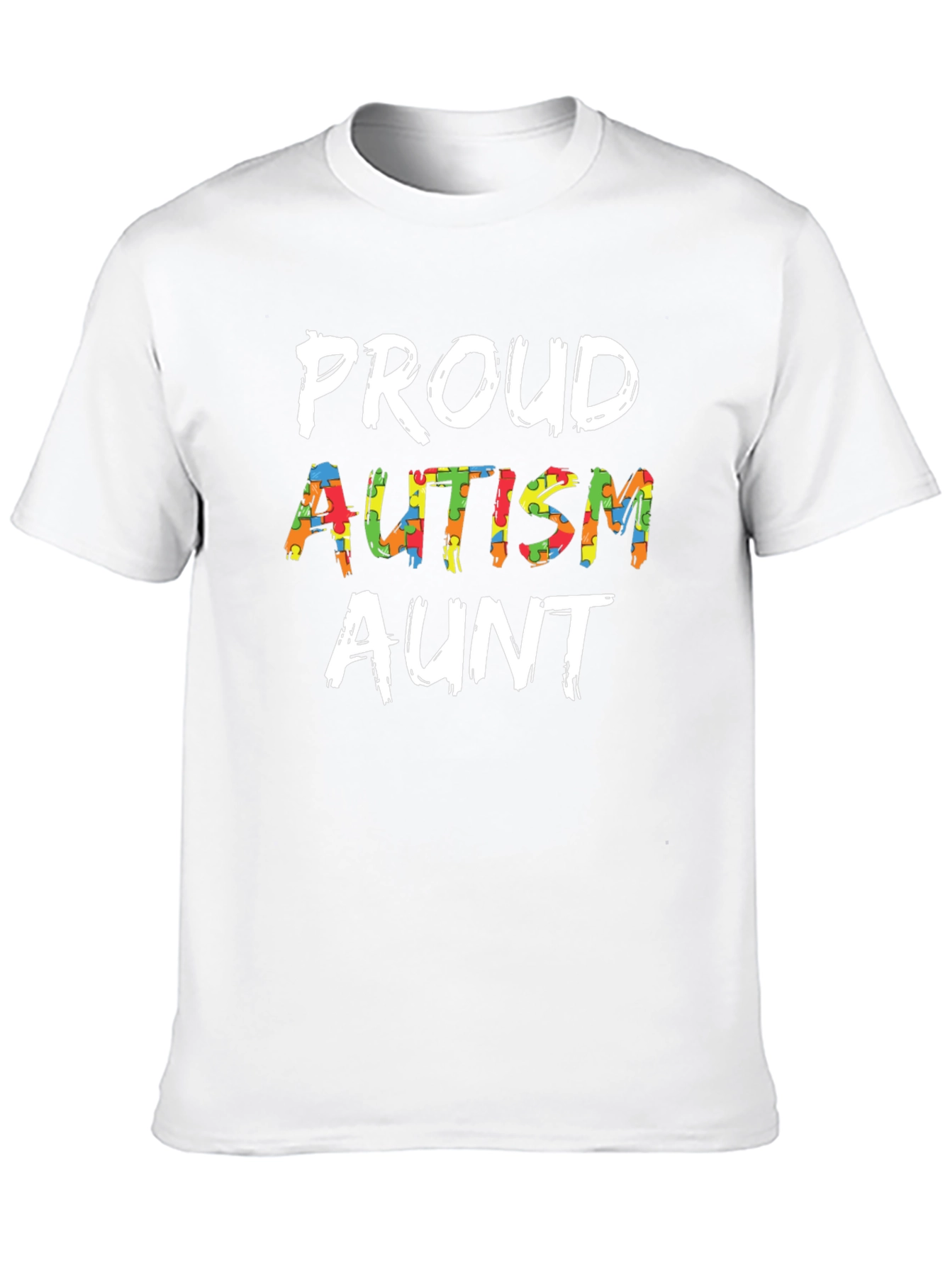 Proud Autism Aunt T-Shirt Support Awareness Tee