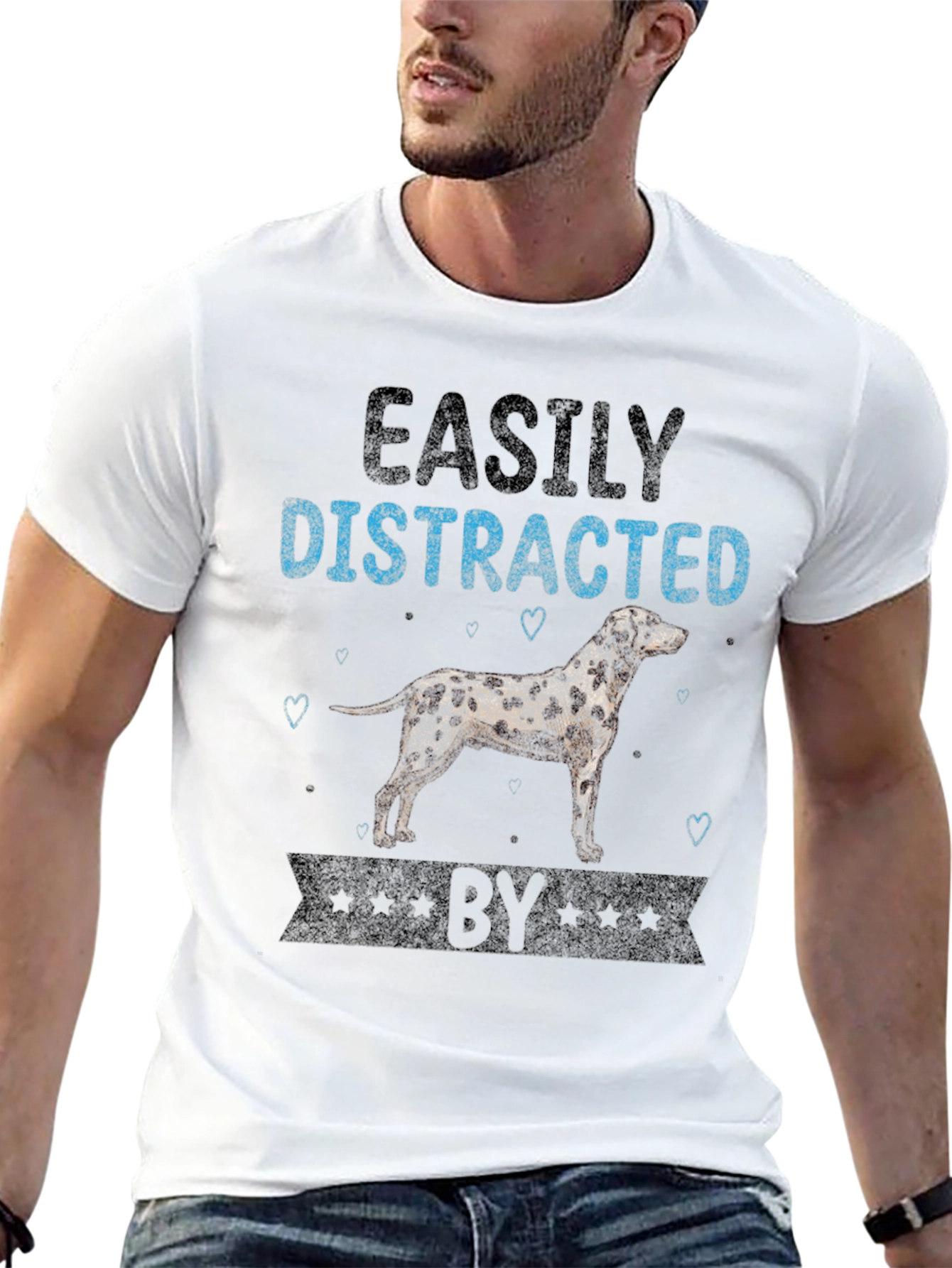 Easily Distracted By Dog Graphic T-Shirt