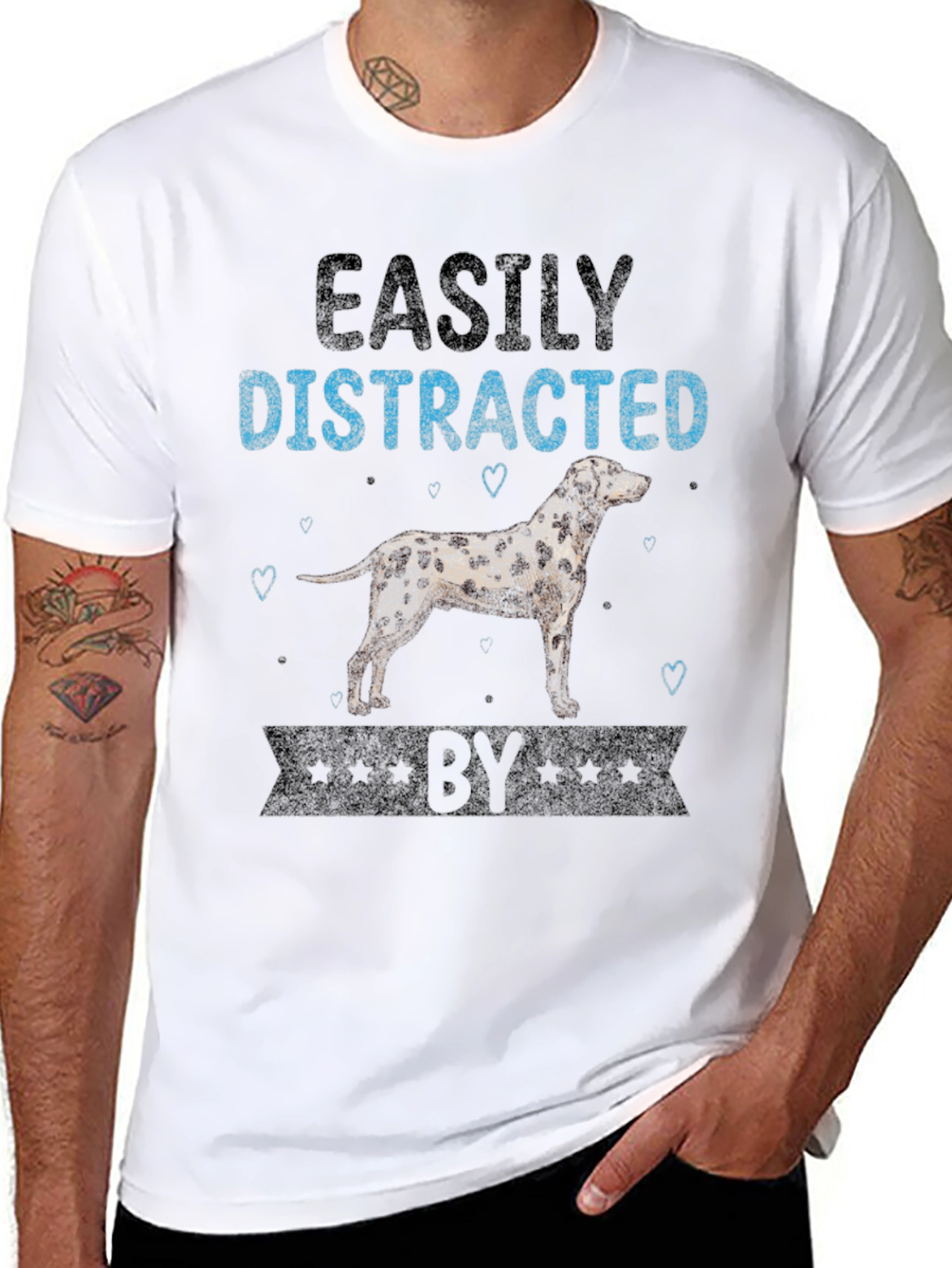 Easily Distracted By Dog Graphic T-Shirt