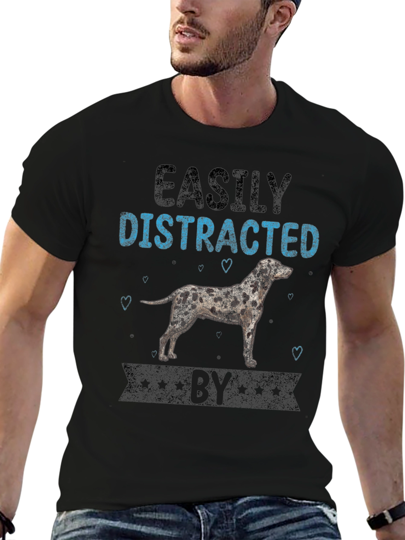 Easily Distracted By Dog Graphic T-Shirt