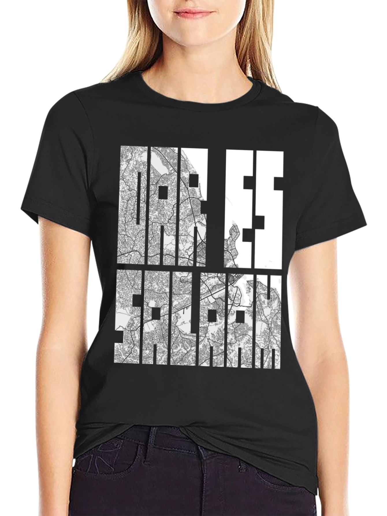 Dar Es Salaam Map T-Shirt - City Streetwear