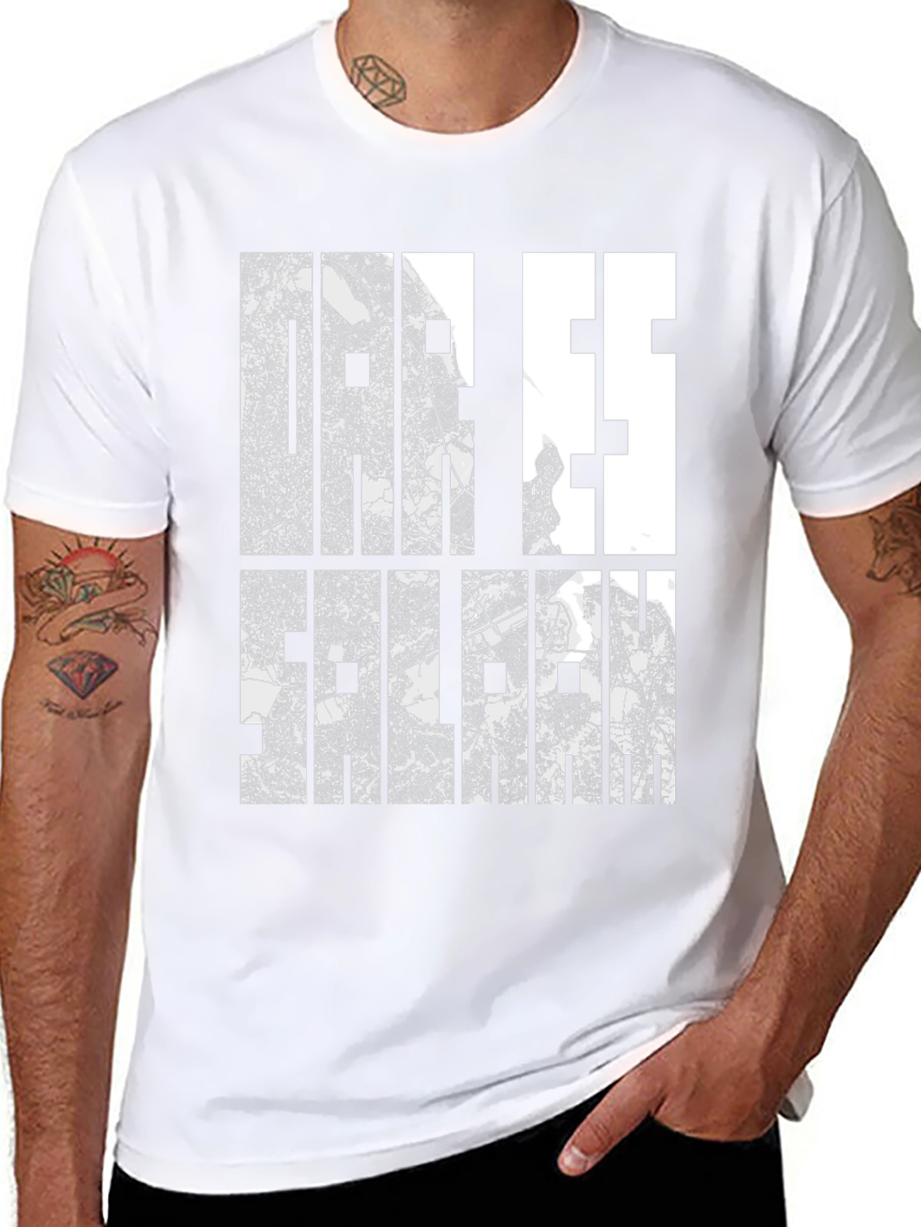 Dar Es Salaam Map T-Shirt - City Streetwear