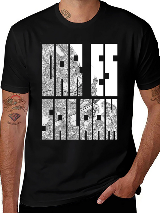 Dar Es Salaam Map T-Shirt - City Streetwear